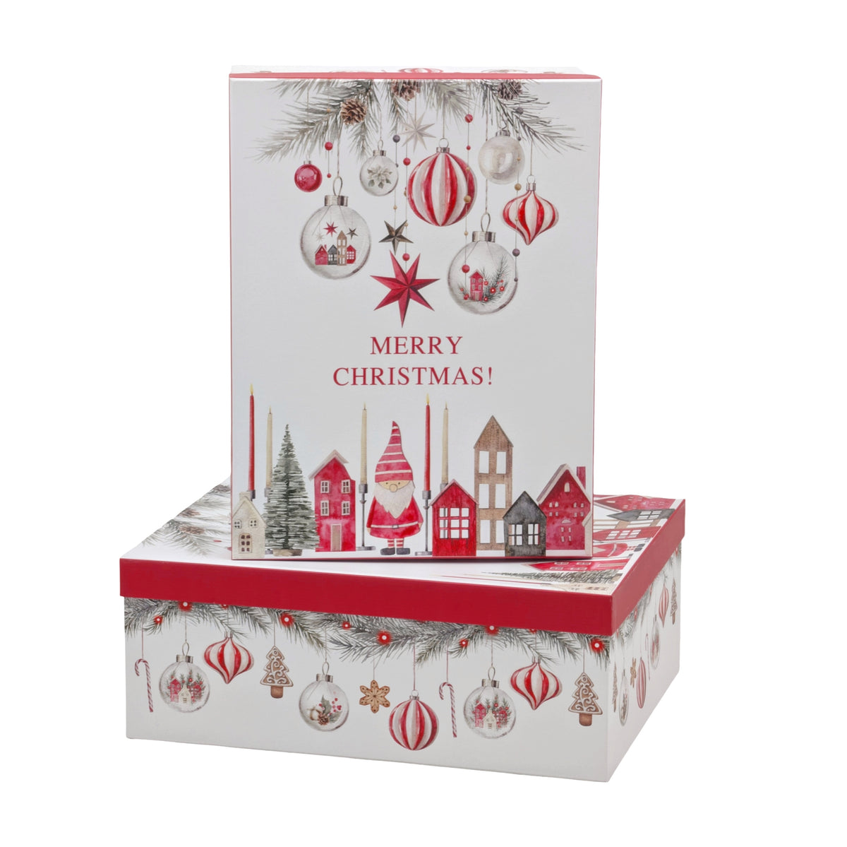 Bulk 2 Hanging Bauble Xmas Gift Box Set 18 43x34x16cm