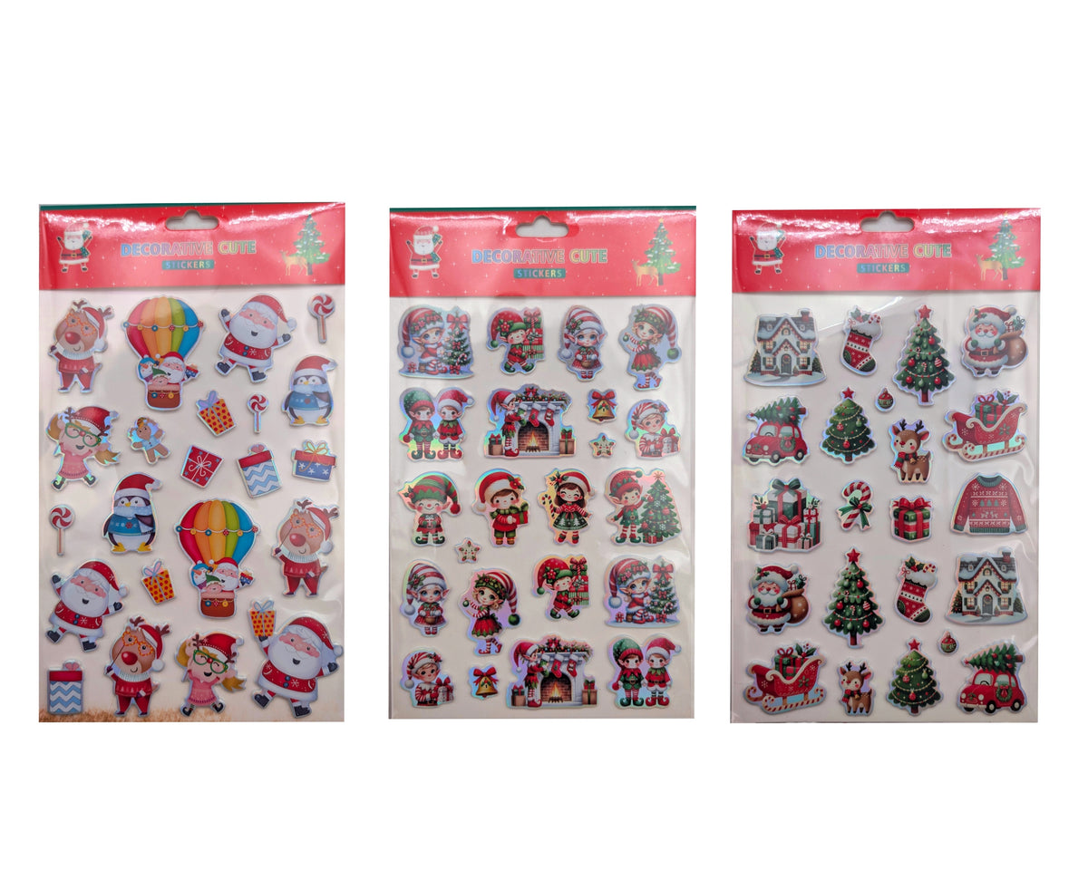 Bulk 36 Xmas Stickers 14.8x21cm