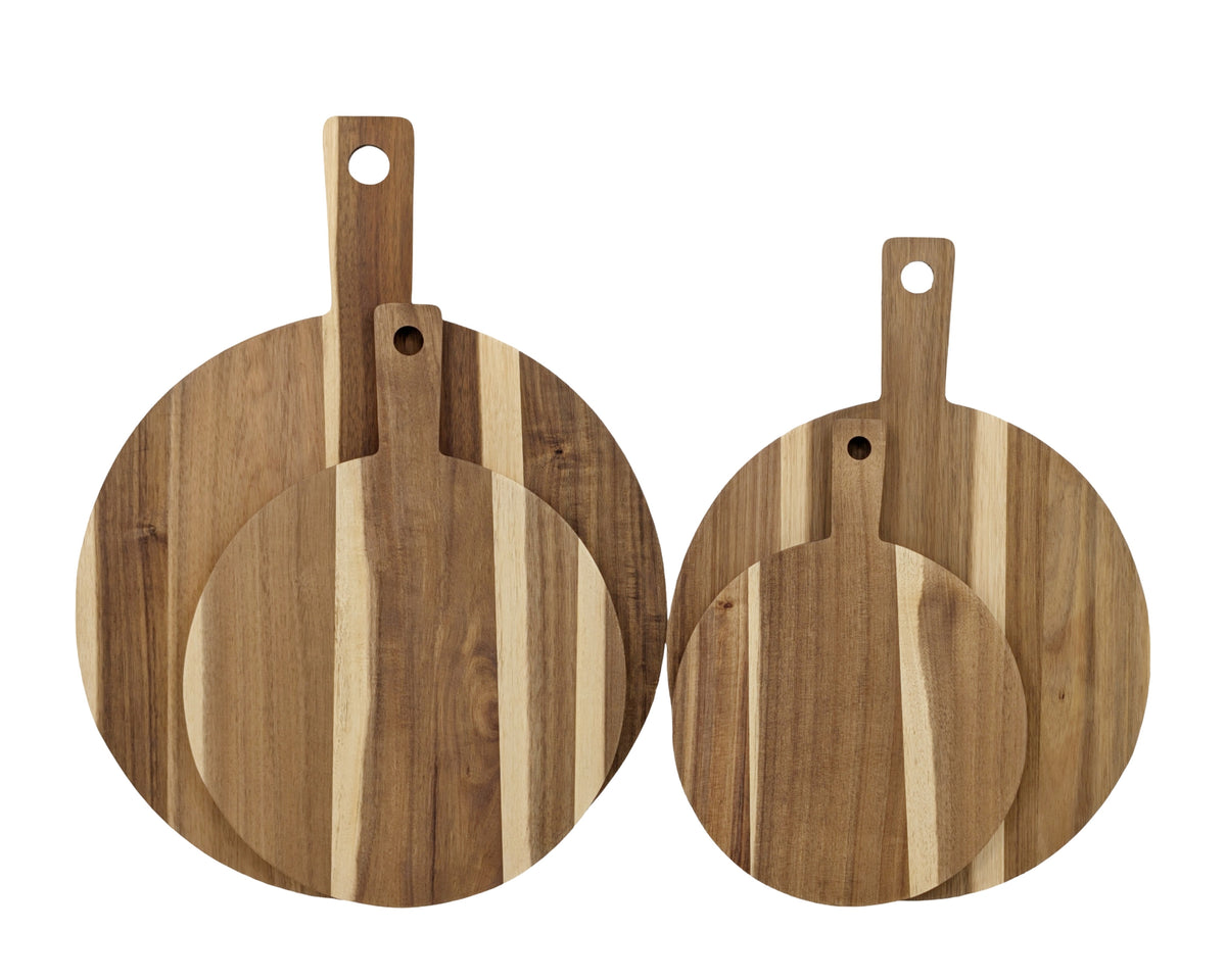 Bulk 8 Wooden Serving Board Round 37x27x1.5cm