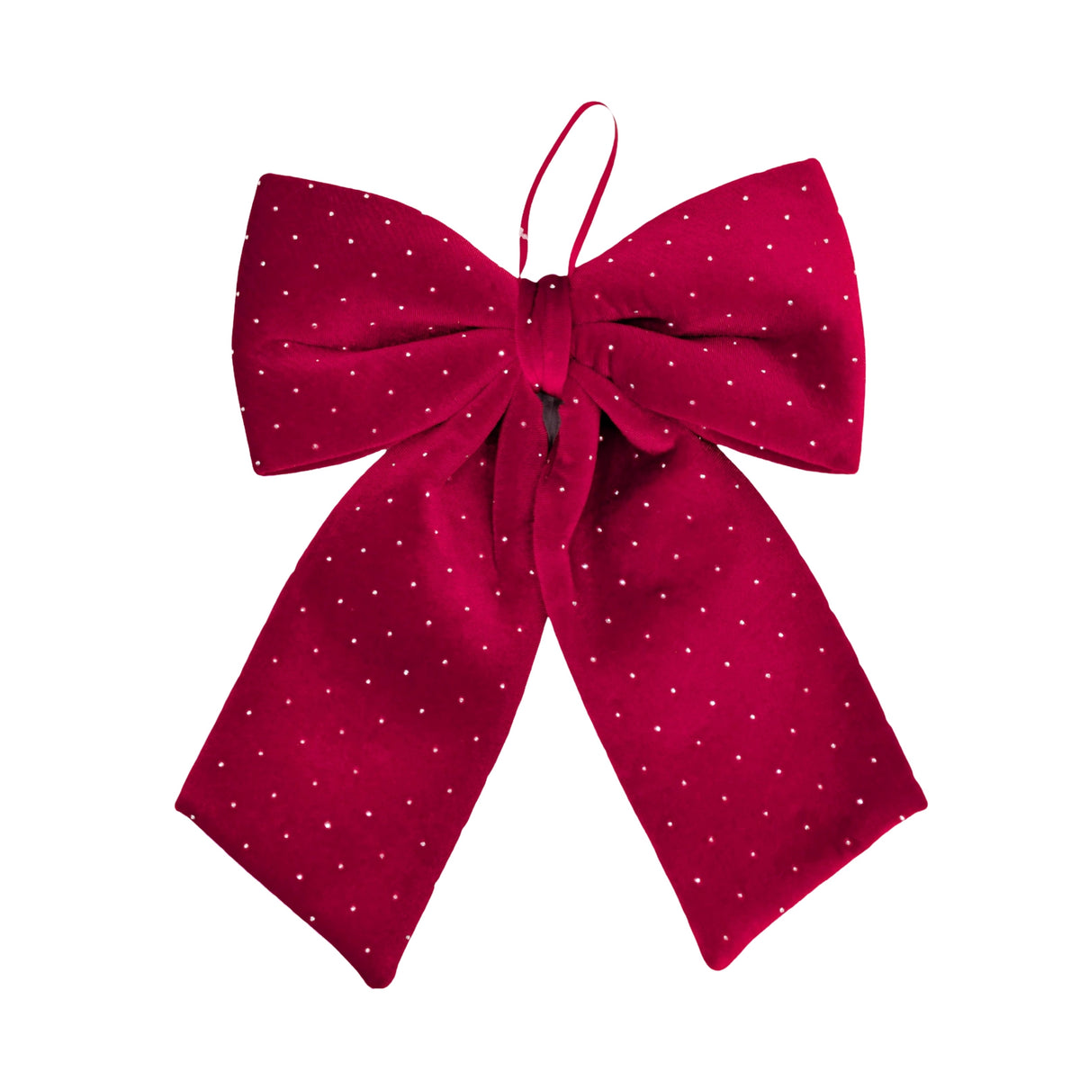 Bulk 12 Diamond & Velvet Red Bow 34cm