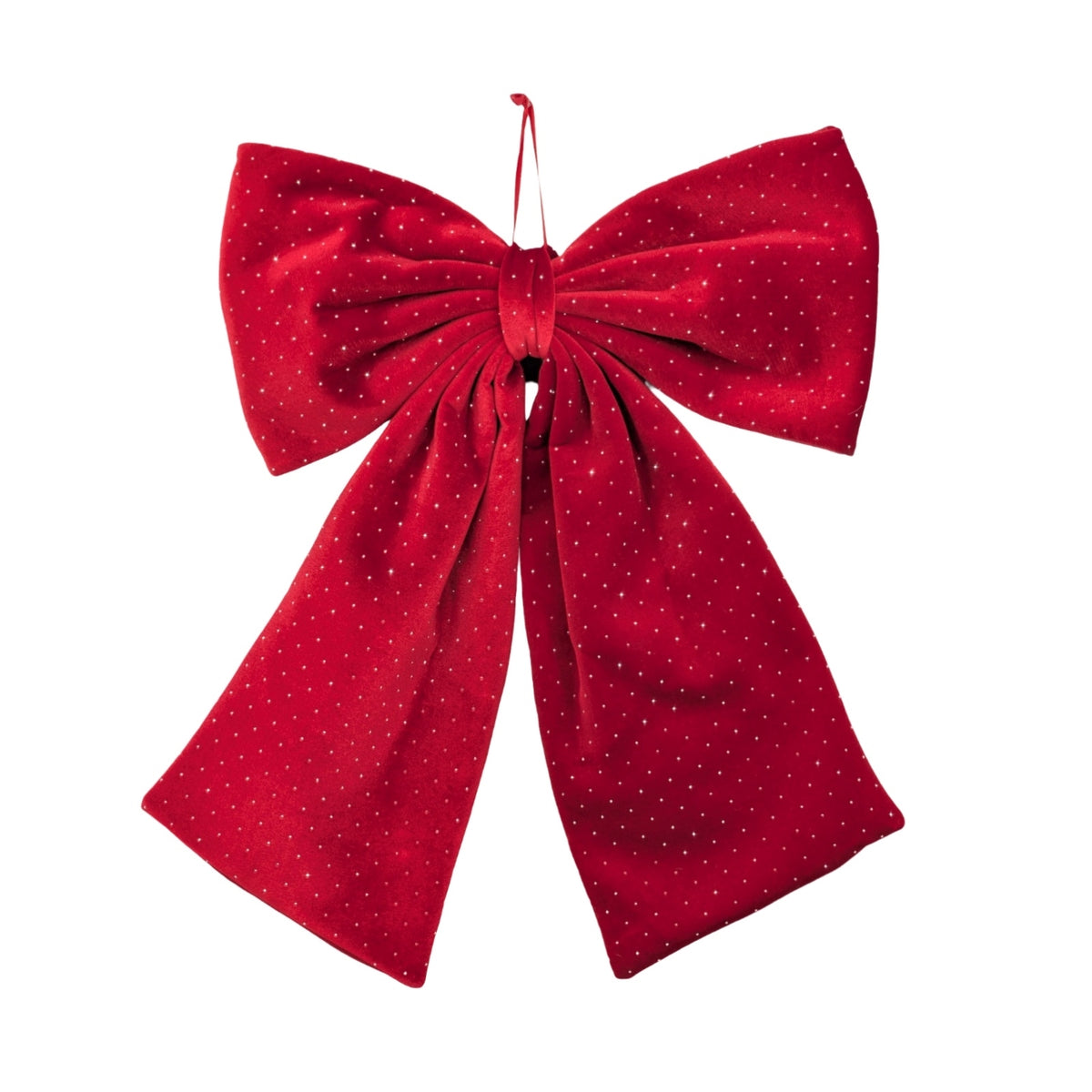 Bulk 8 Diamond & Velvet Red Bow 44cm