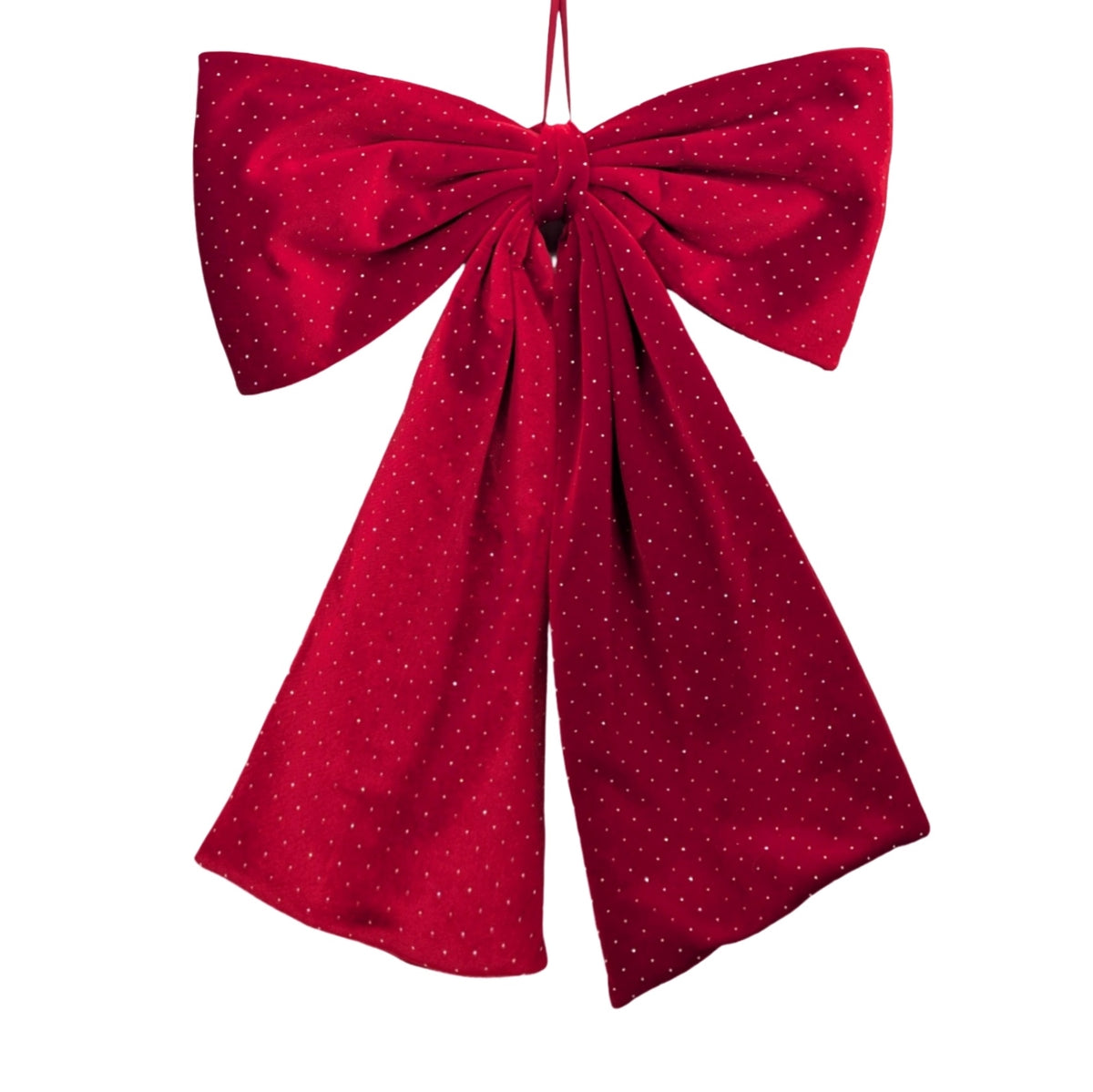 Bulk 8 Diamond & Velvet Red Bow 60cm
