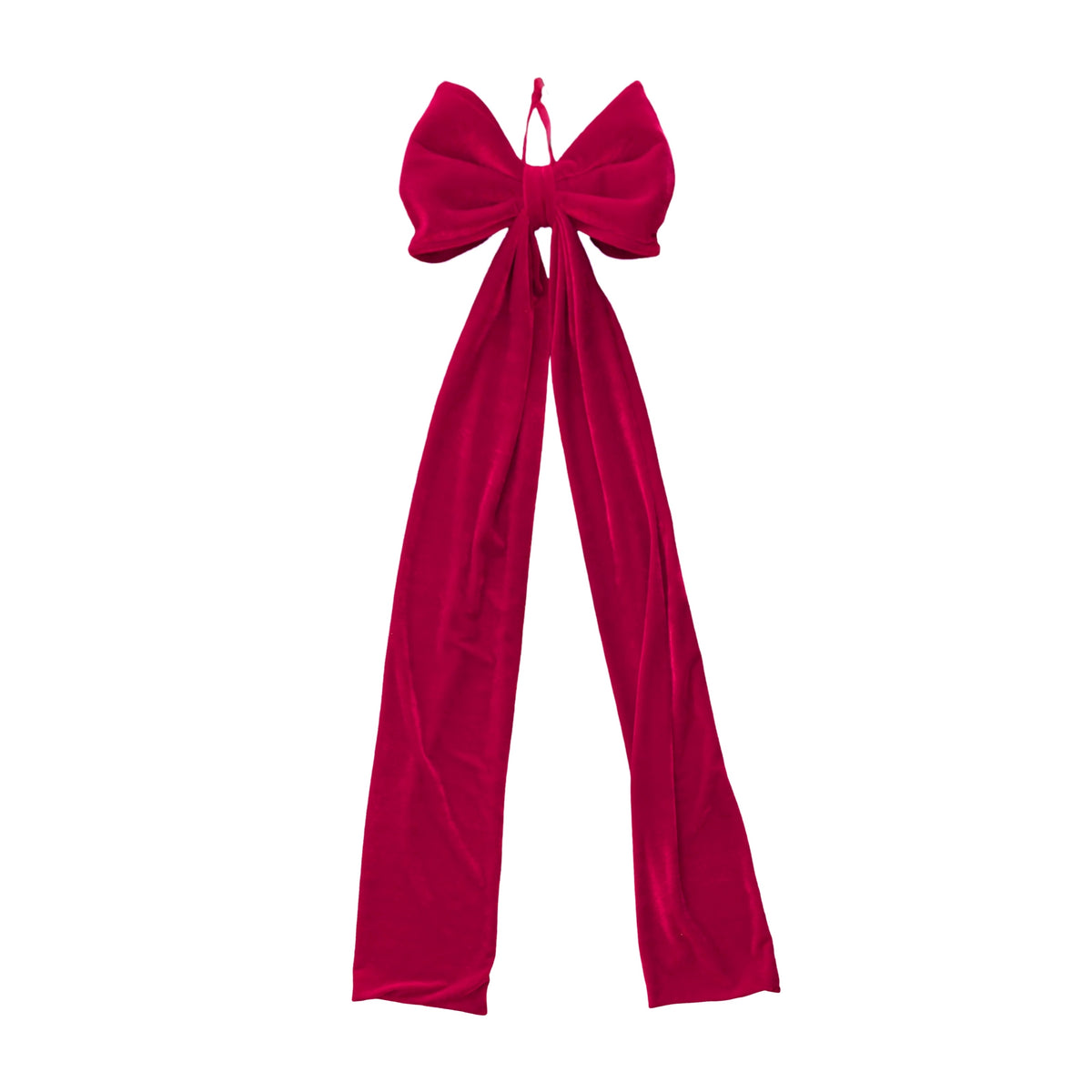 Bulk 8 Long Tail Red Velvet Bow 30x120cm
