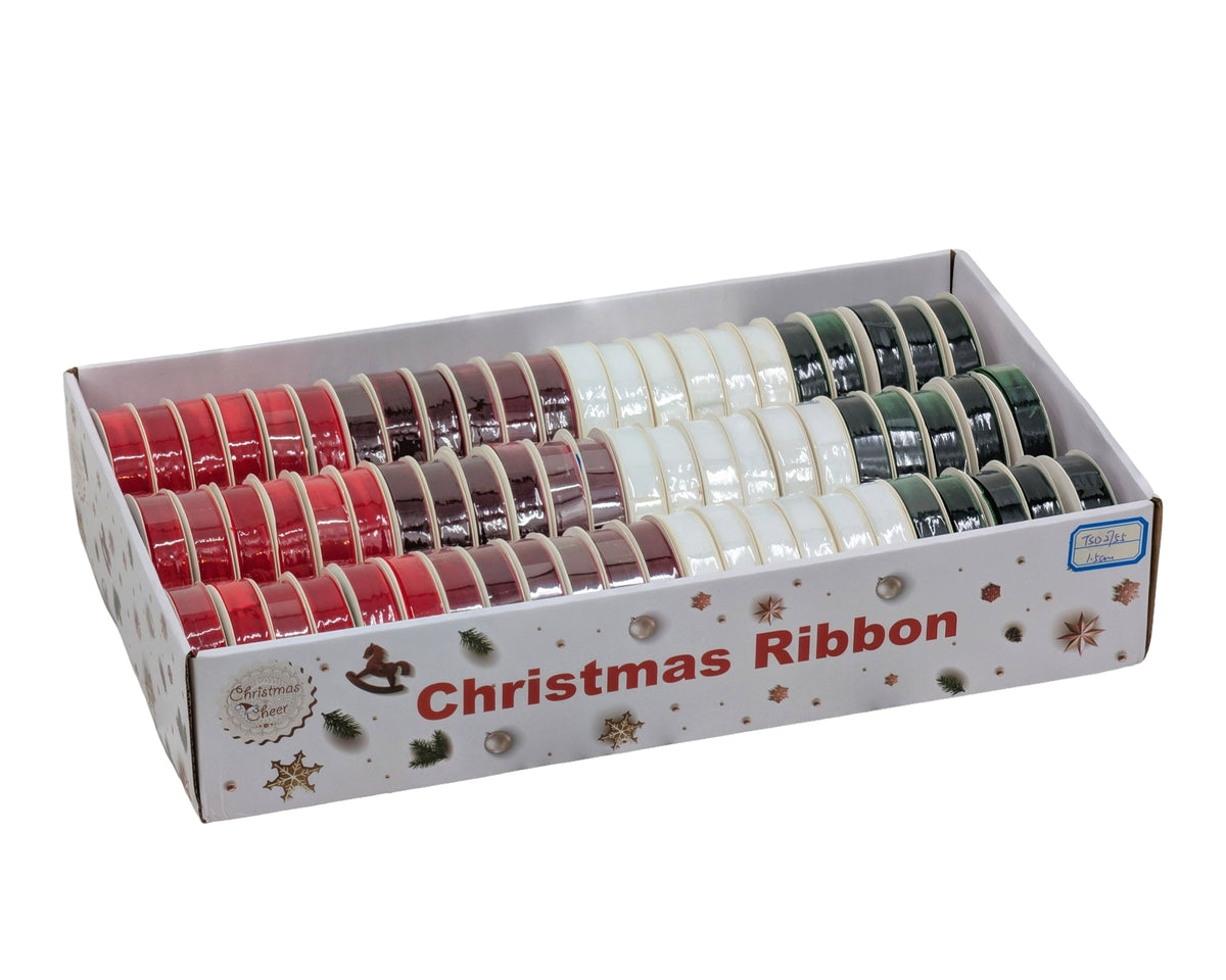 Bulk 54 Velvet Ribbon 1.5cmx3m pk54 4 Asst