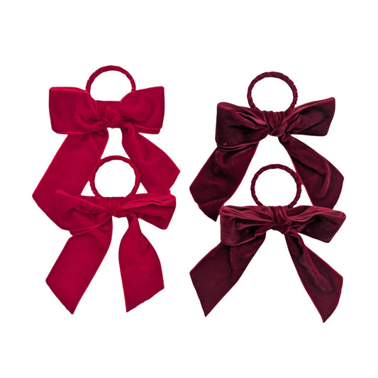 Bulk 24 Red & Burgundy Velve Ring 10.5x12cm 2 Asst