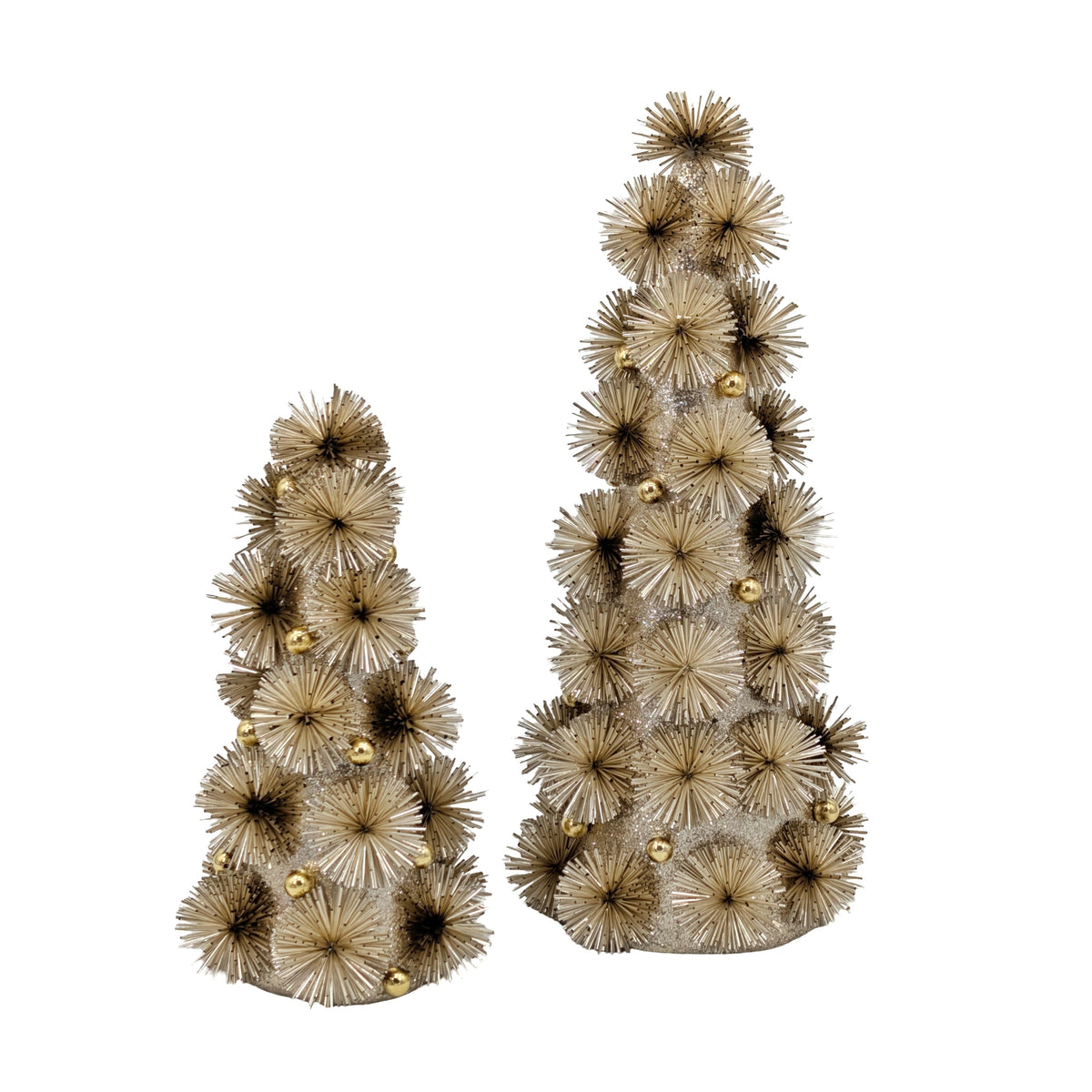 Bulk 4 Champagne Starburst Xmas Tree d19xh33cm