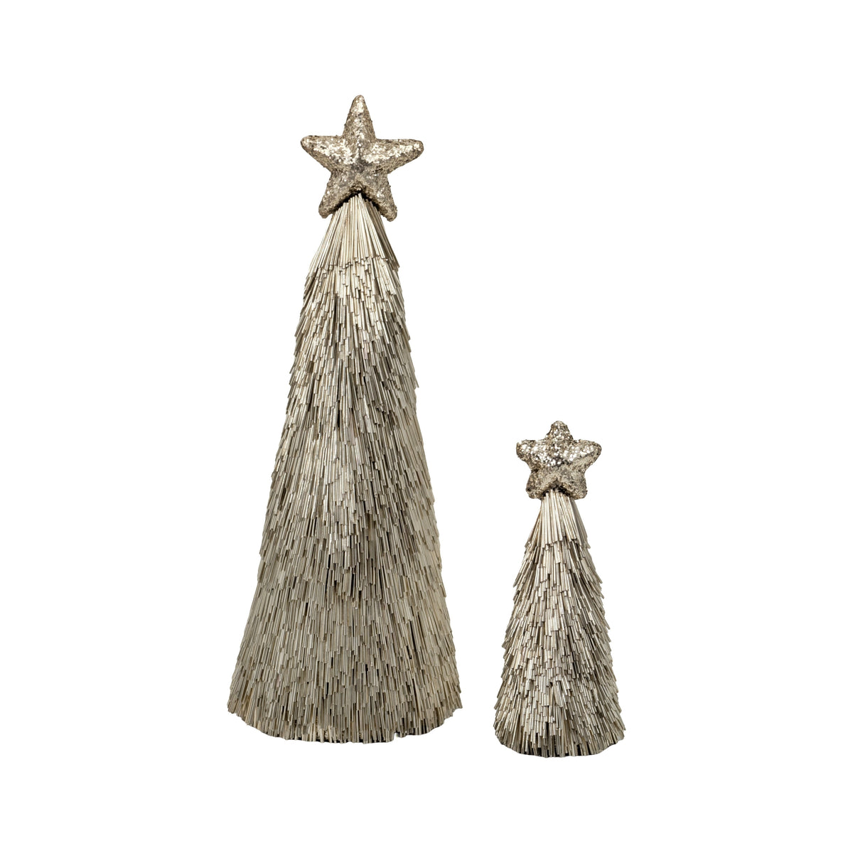 Bulk 12 Champagne Starburst Xmas Tree d8xh19cm