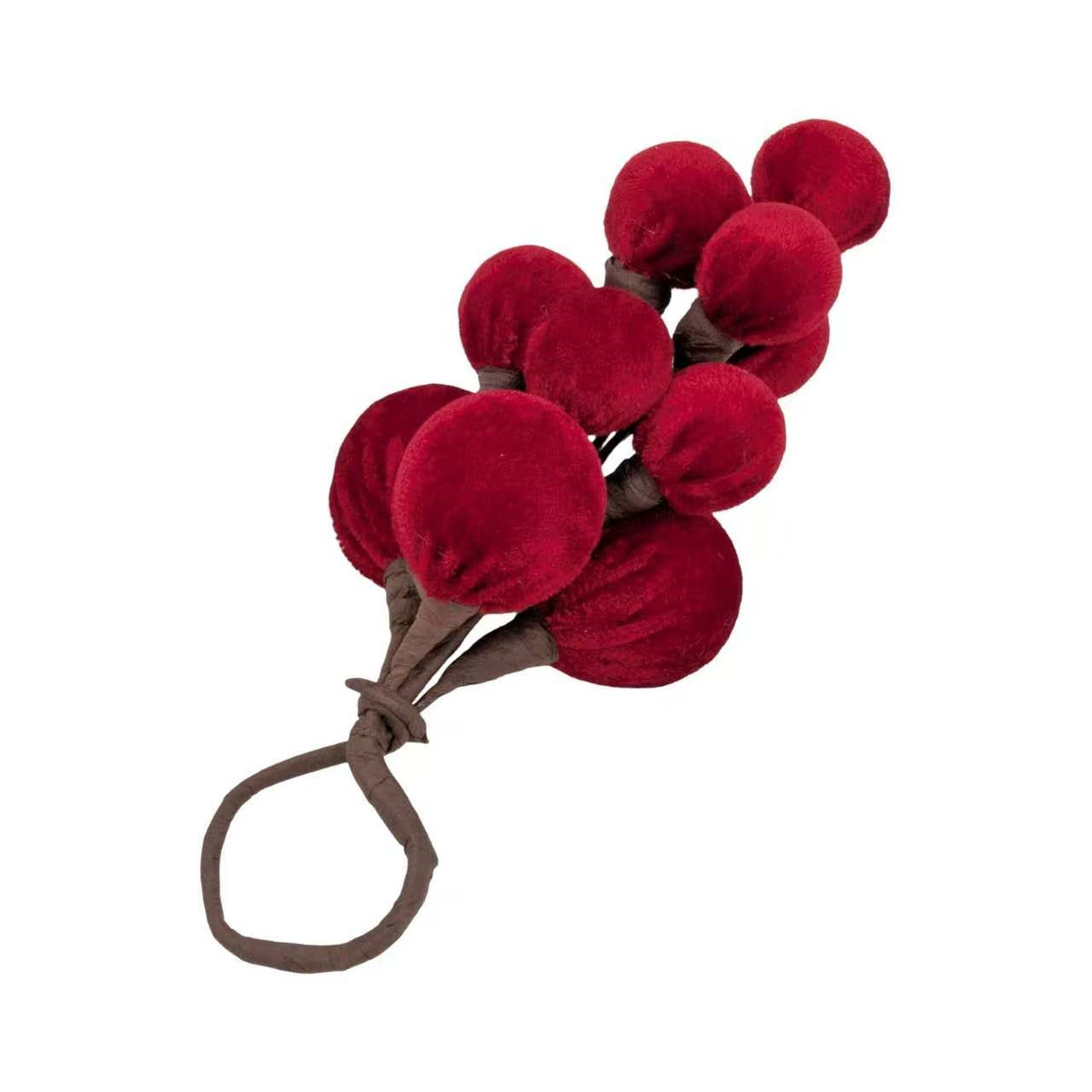 Bulk 24 Xmas Red Velvet Bauble Ring 20cm
