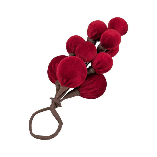Bulk 24 Xmas Red Velvet Bauble Ring 20cm