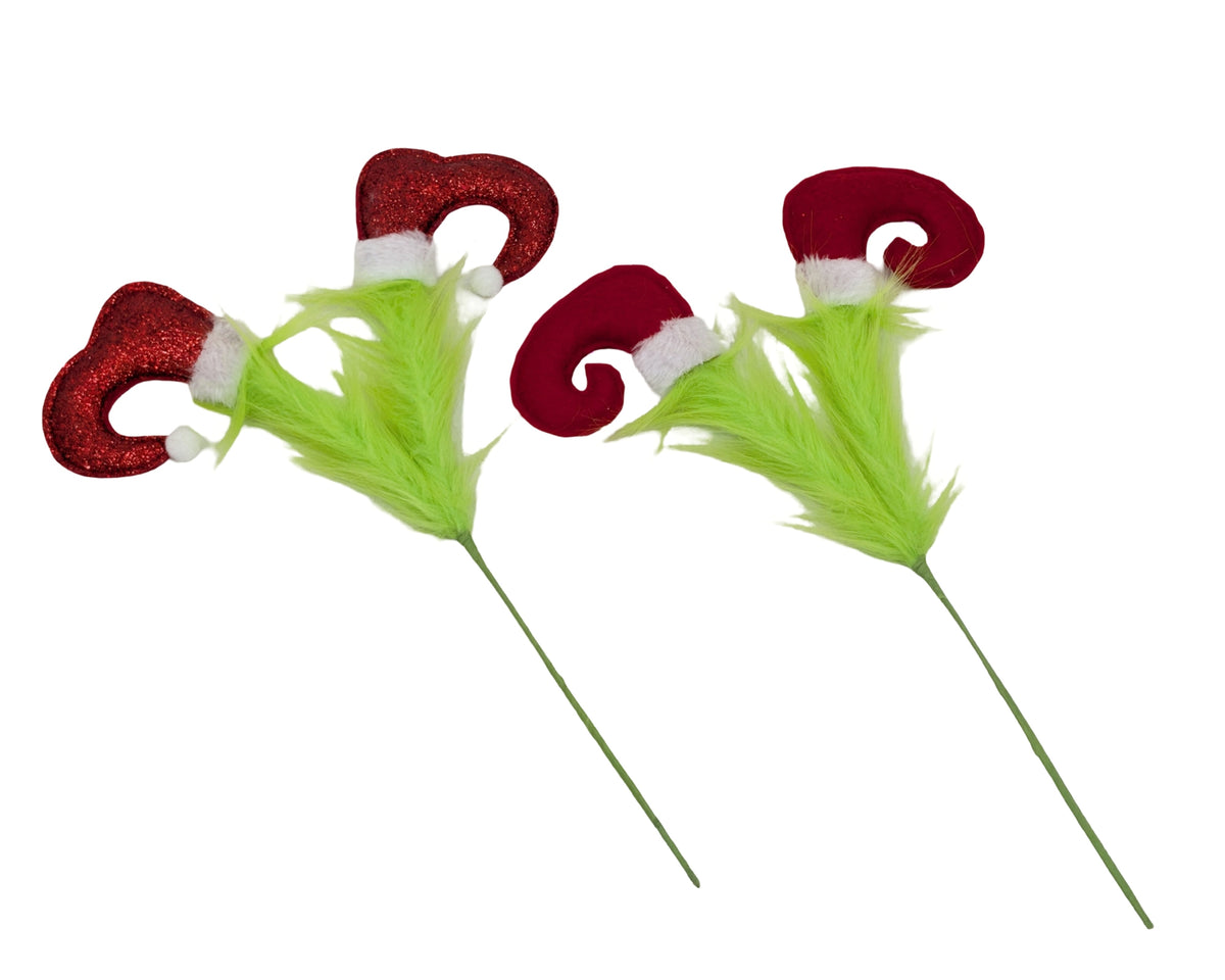 Bulk 24 Xmas Red Boot Pick 40cm 2 Asst