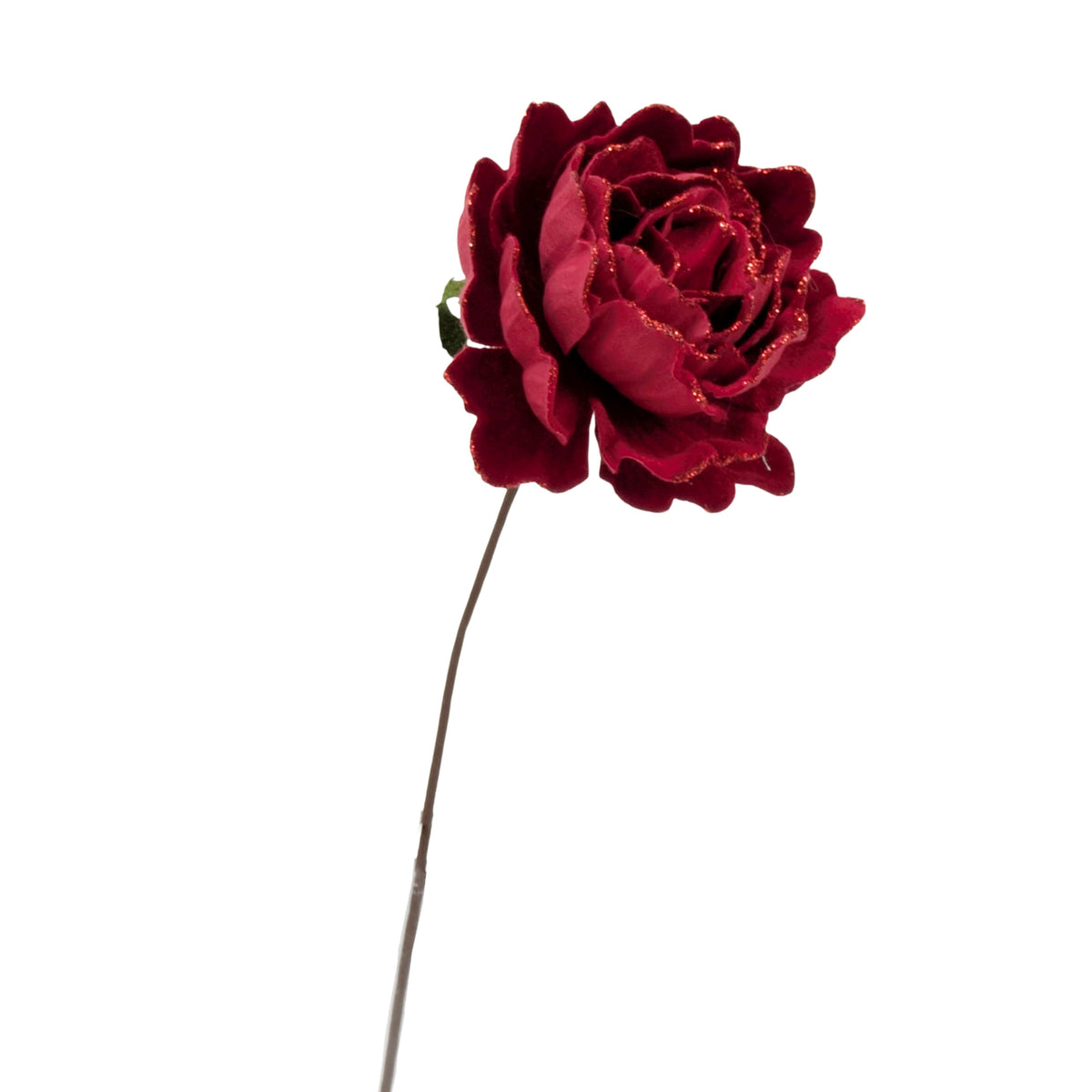 Bulk 24 Xmas Red Velvet Peony Pick 12x35cm