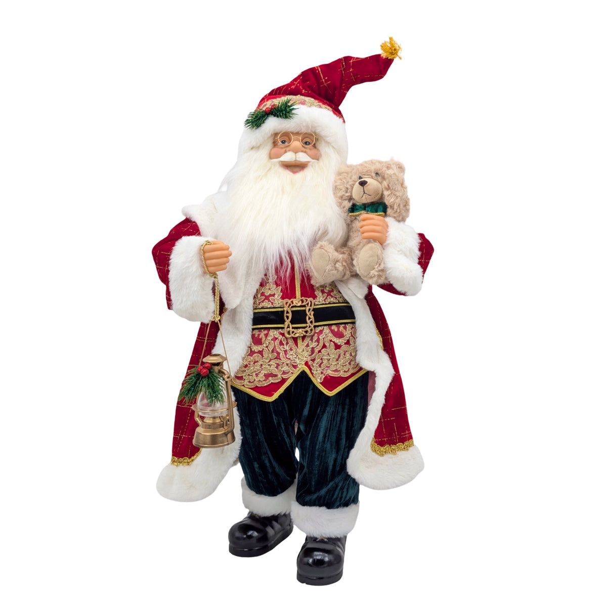 Bulk 2 Xmas Red Velvet Santa Claus 60cm