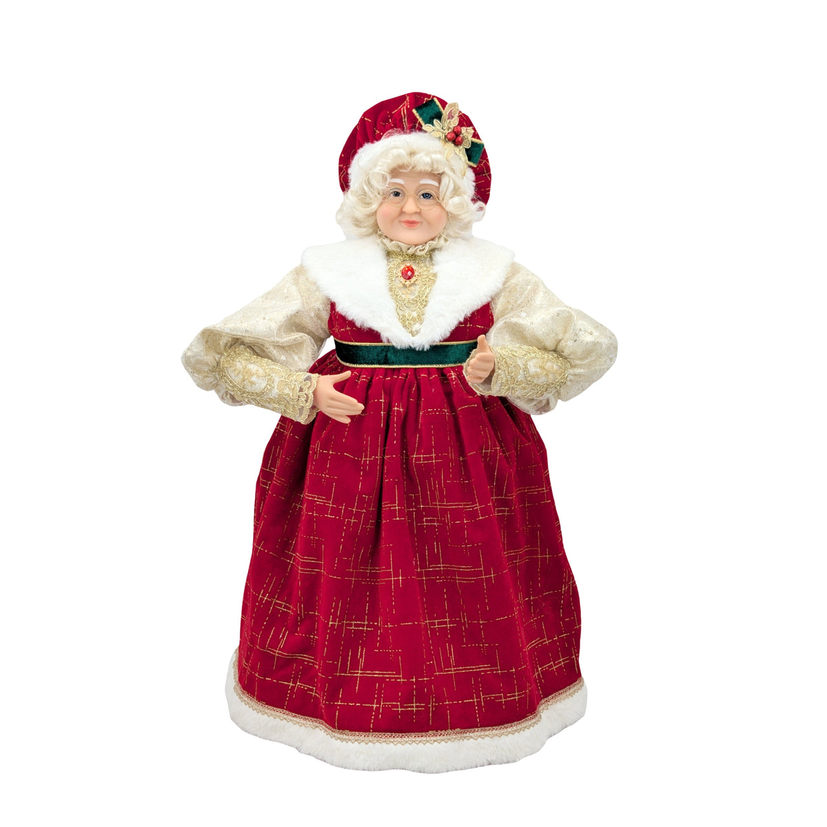 Bulk 2 Xmas Red Velvet Mrs Clau 60cm