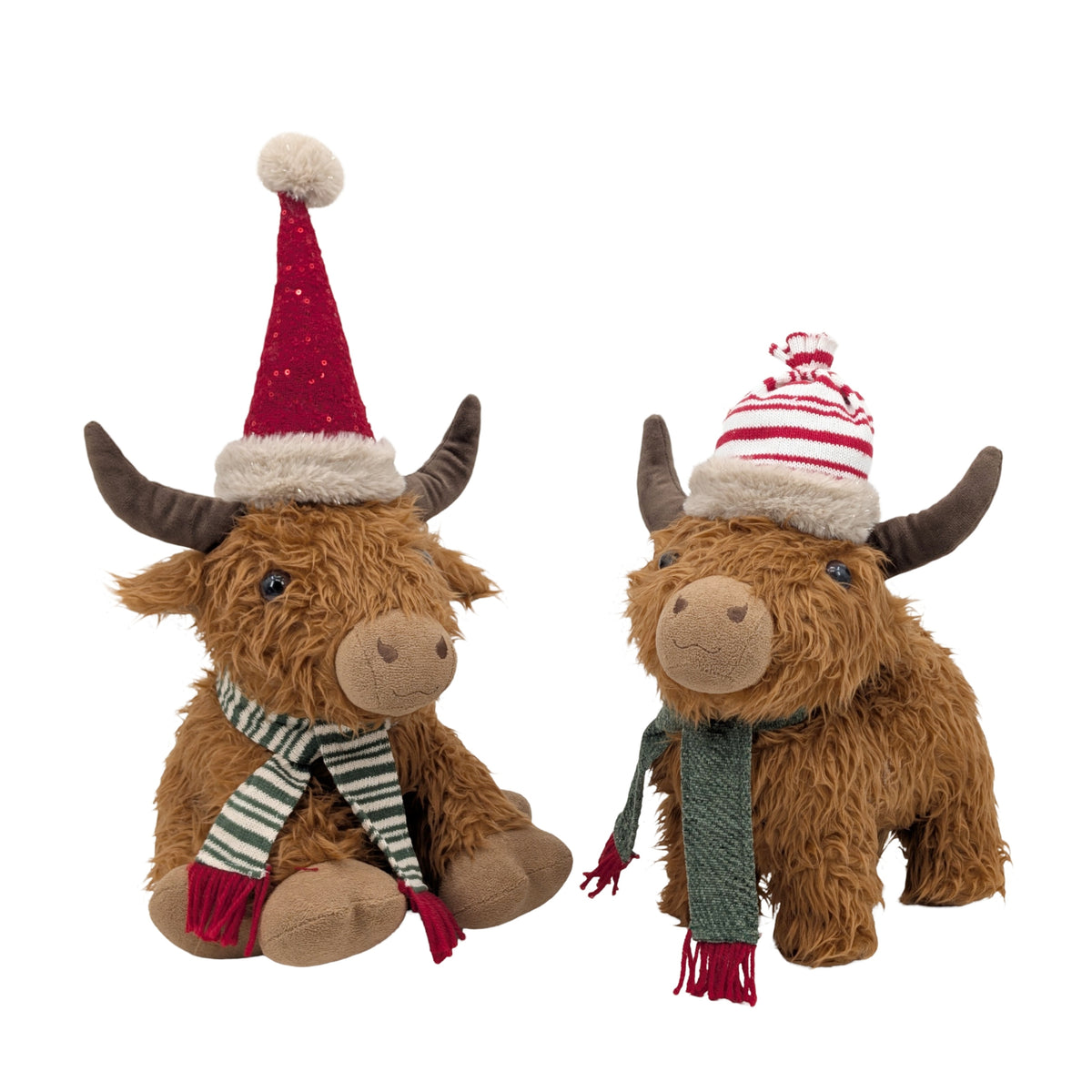 Bulk 6 Xmas Highland Cow 27x15x39cm 27x26x48cm 2 Asst
