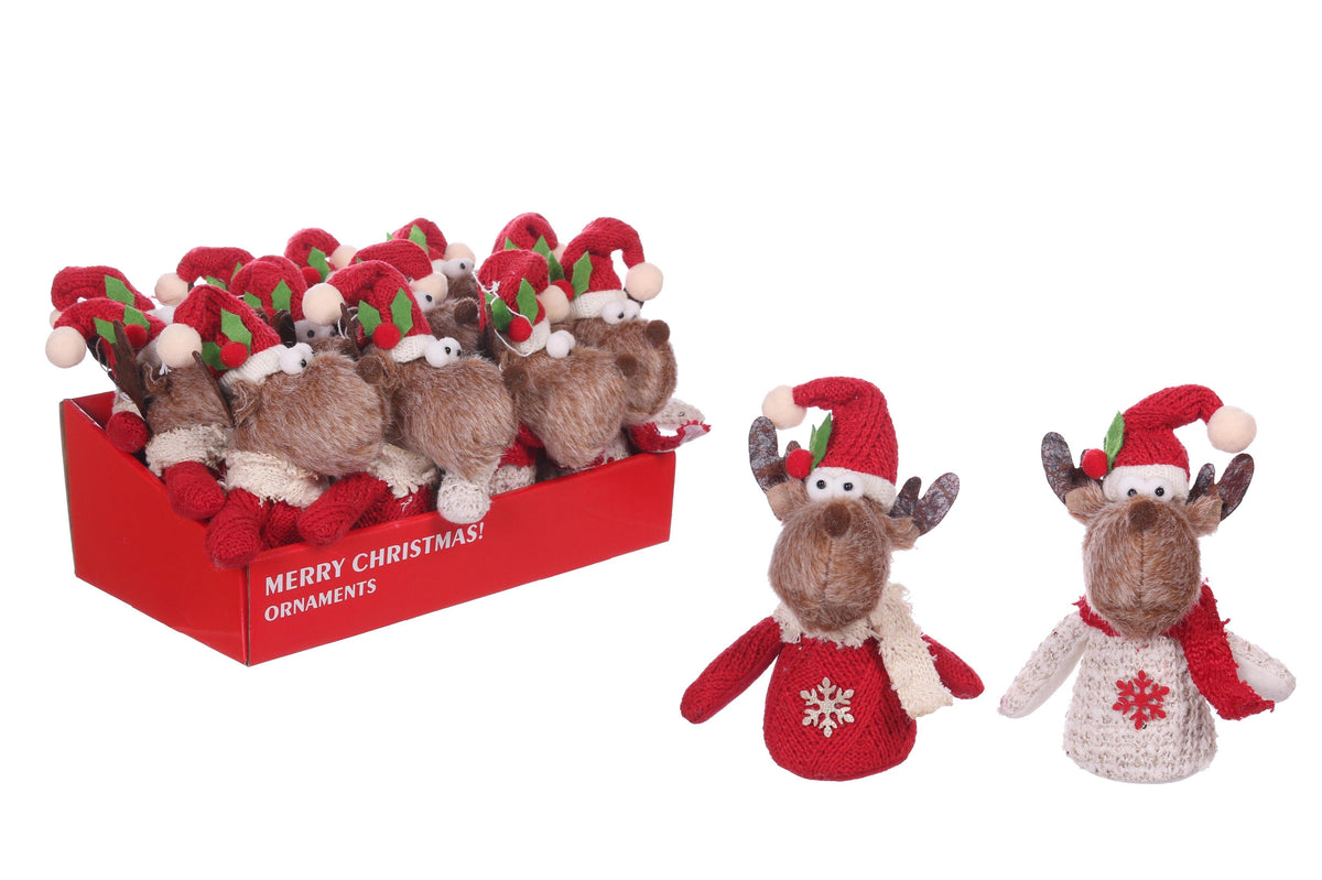 Bulk 24 Xmas Hanging Reindeer 10x8x18cm