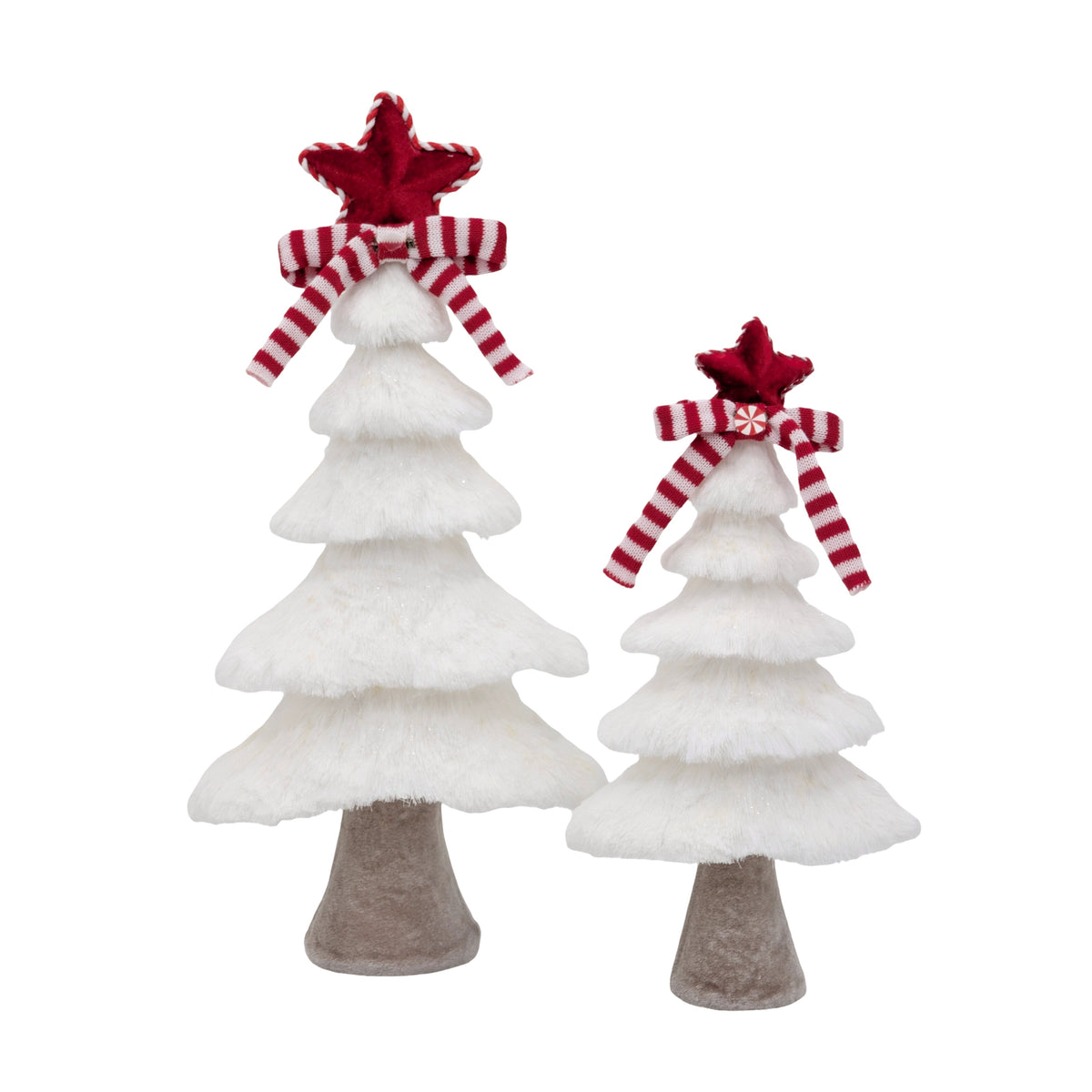 Bulk 6 Xmas Stripe & Snow Tree Lrg 24x11x45cm