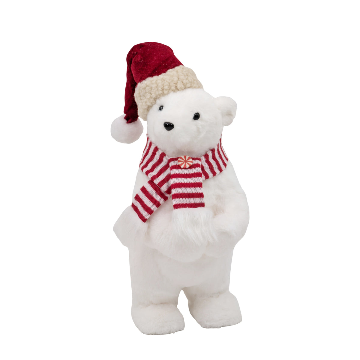 Bulk 4 Xmas Stripe & Snow Standing Bear 19x15x39cm