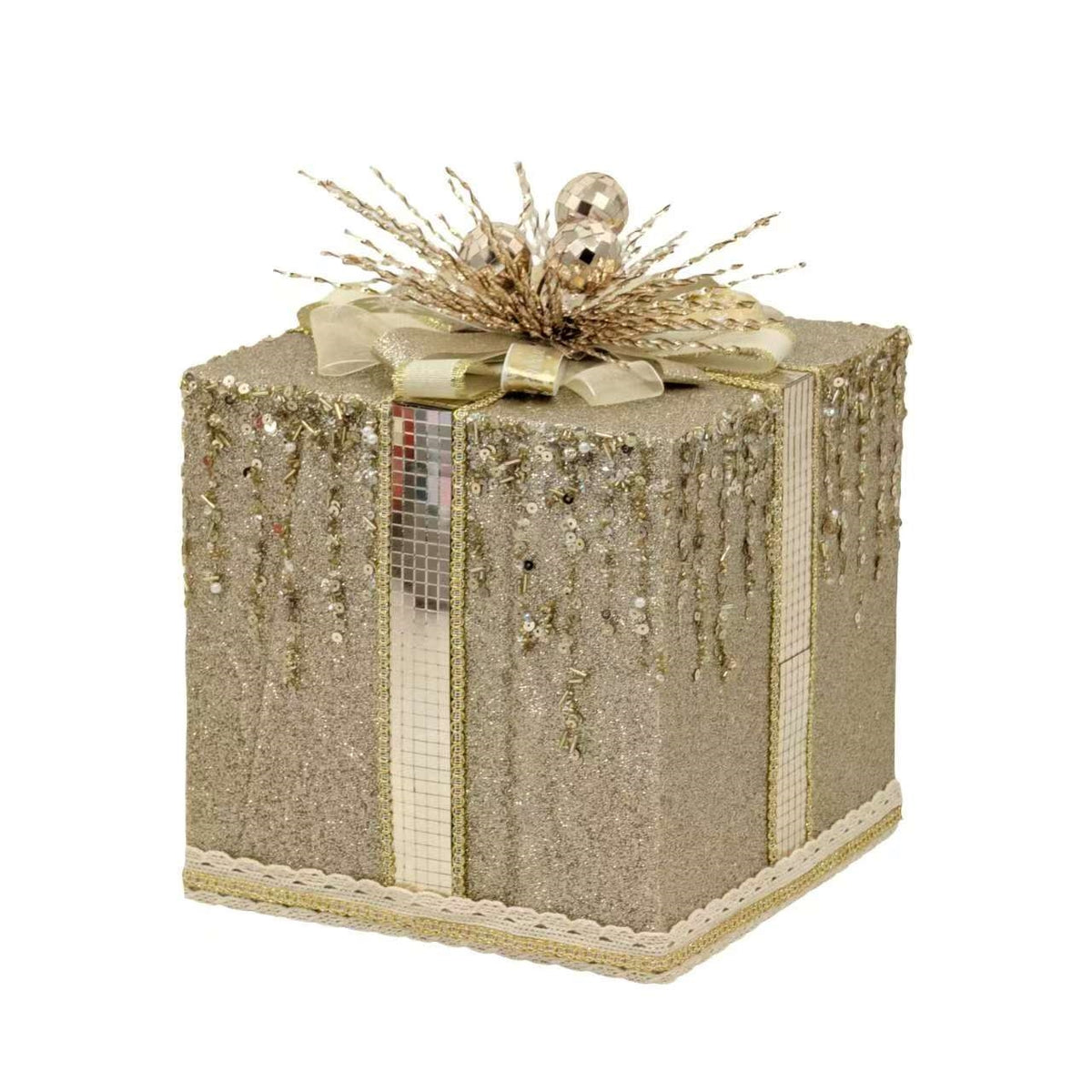 Bulk 4 Xmas Champagne Luxe Gift Box Lrg 20x28cm