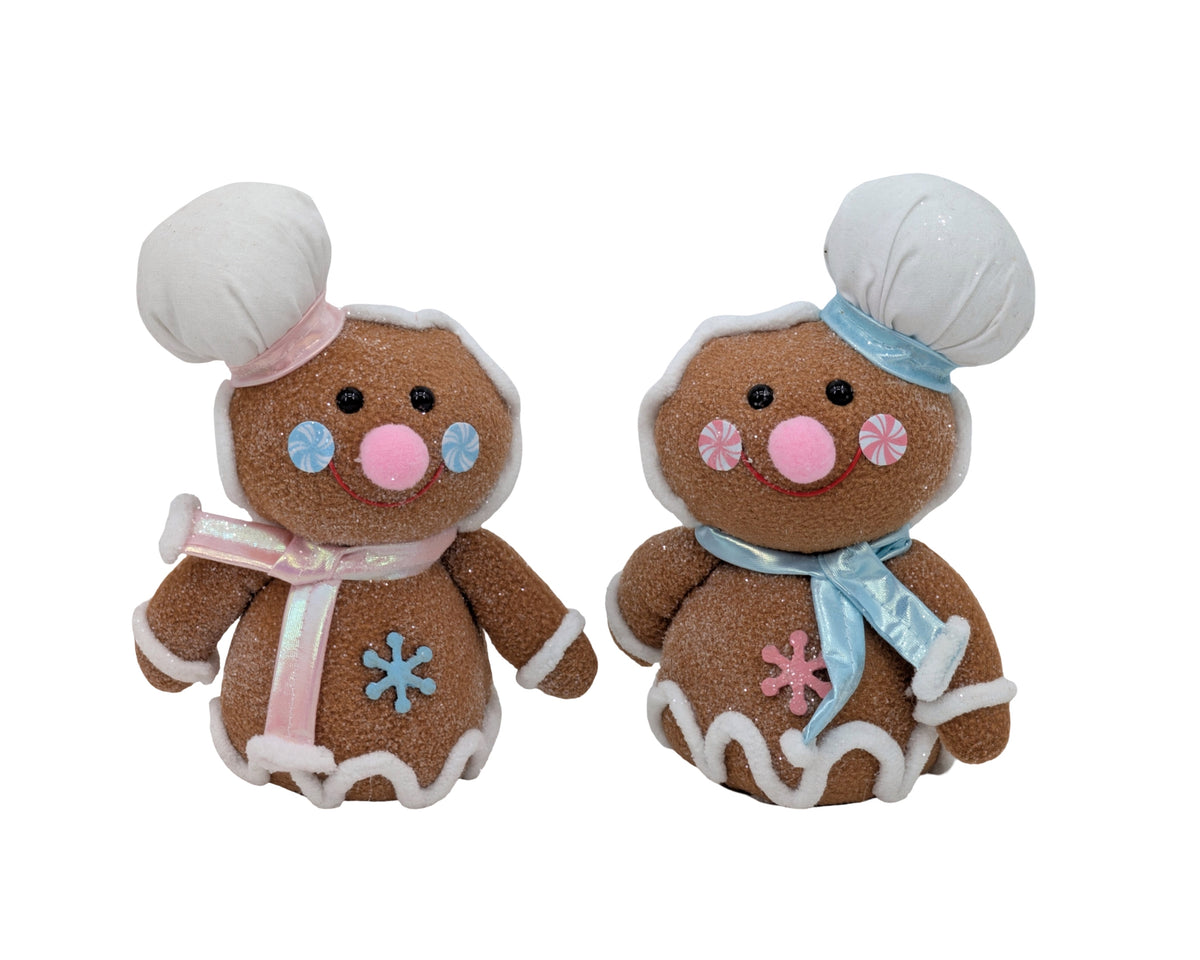 Bulk 16 Xmas Pastel Gingerbread Man 15x9x22cm 2 Asst