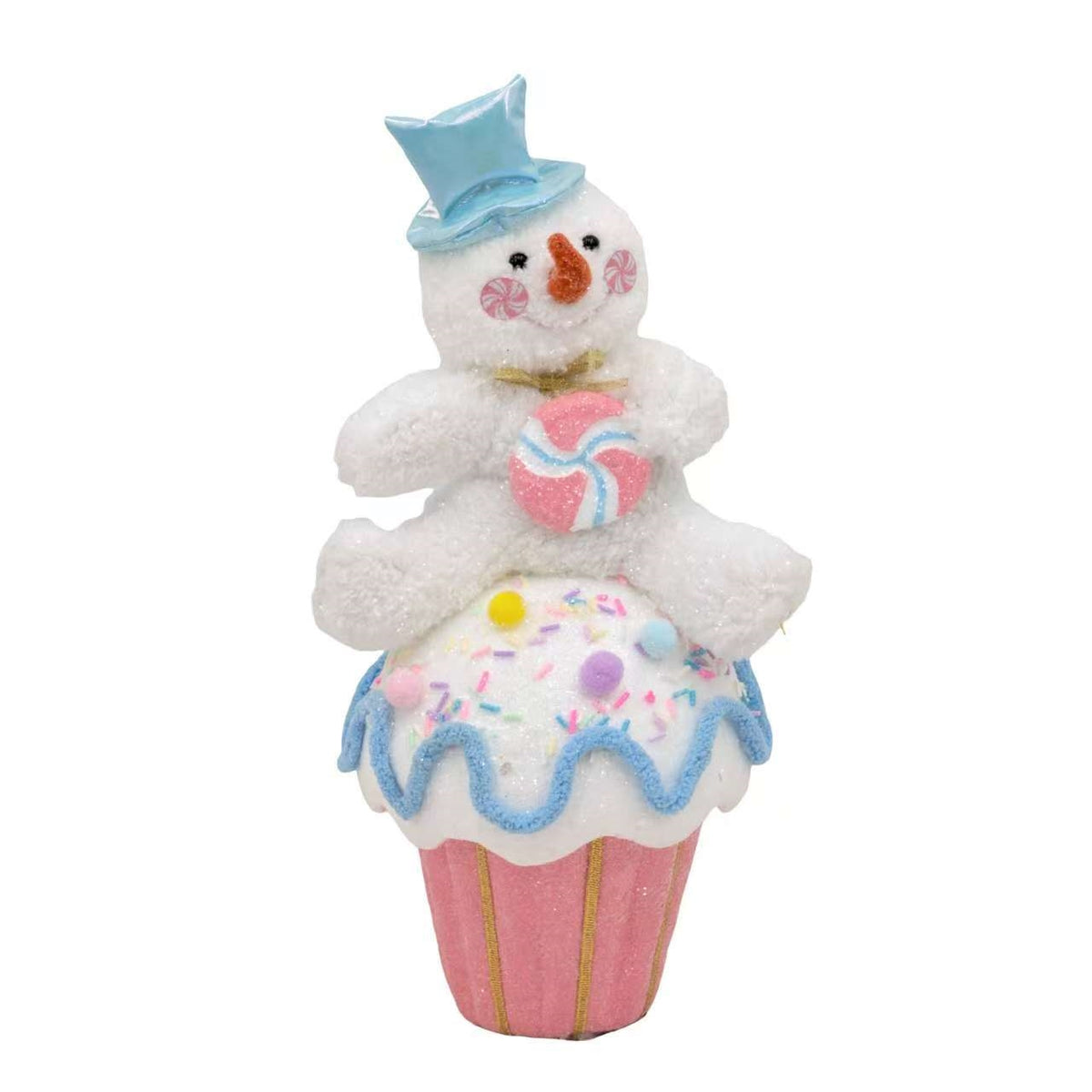 Bulk 6 Xmas Pastel Cupcake Snowman 17x15x34cm