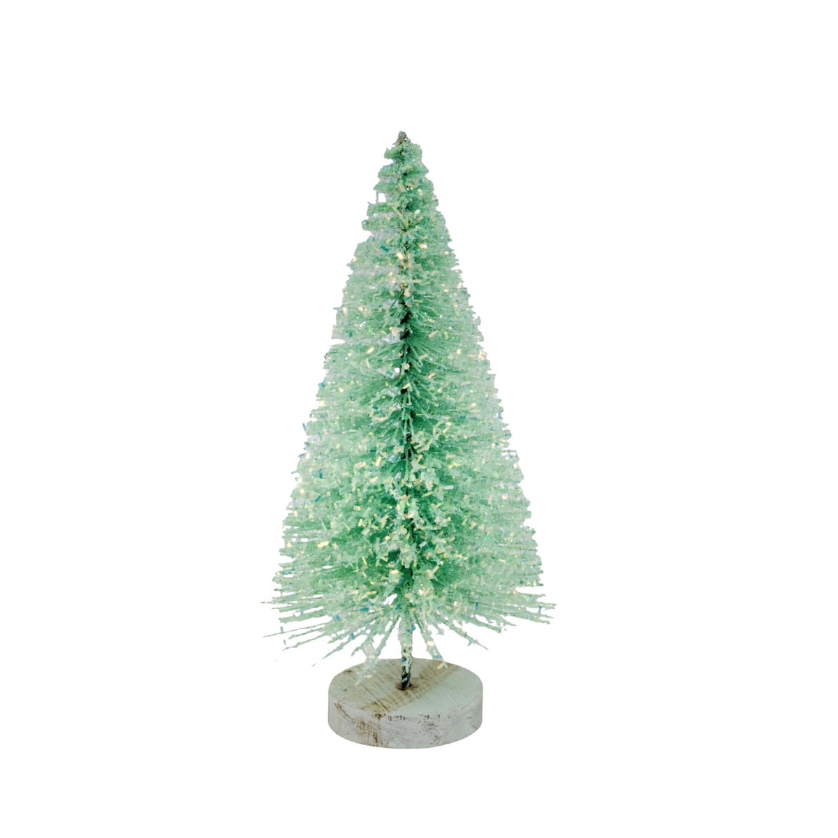 Bulk 24 Xmas Mint Iridescent Tree 6x13cm