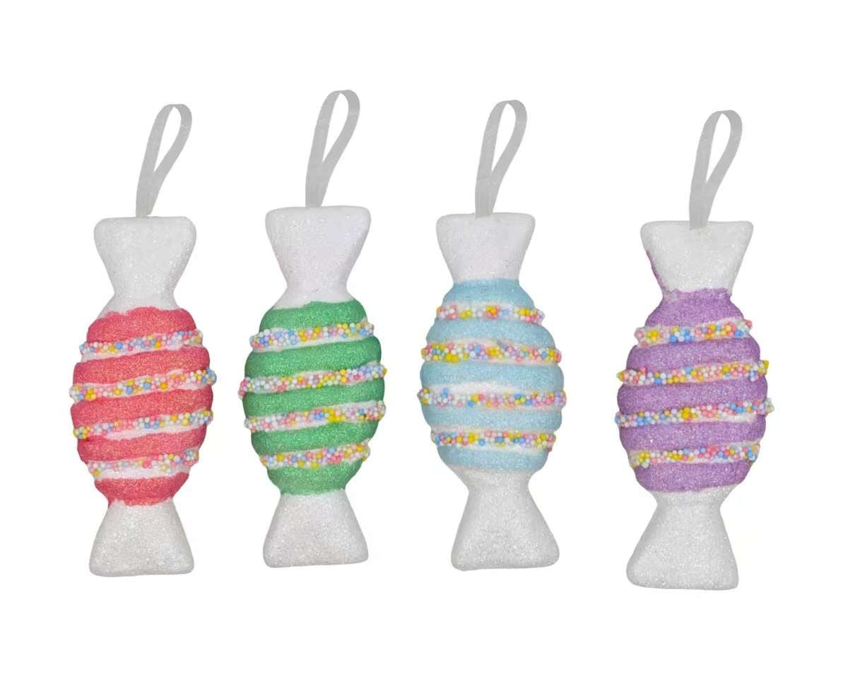 Bulk 24 Xmas Candycane Candy Hanger 5.5x14cm 4 Asst