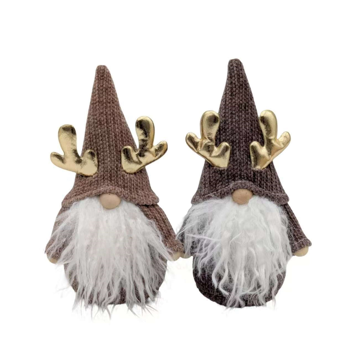 Bulk 24 Xmas Fabric Gnome Deco 9x6x17cm 2 Asst