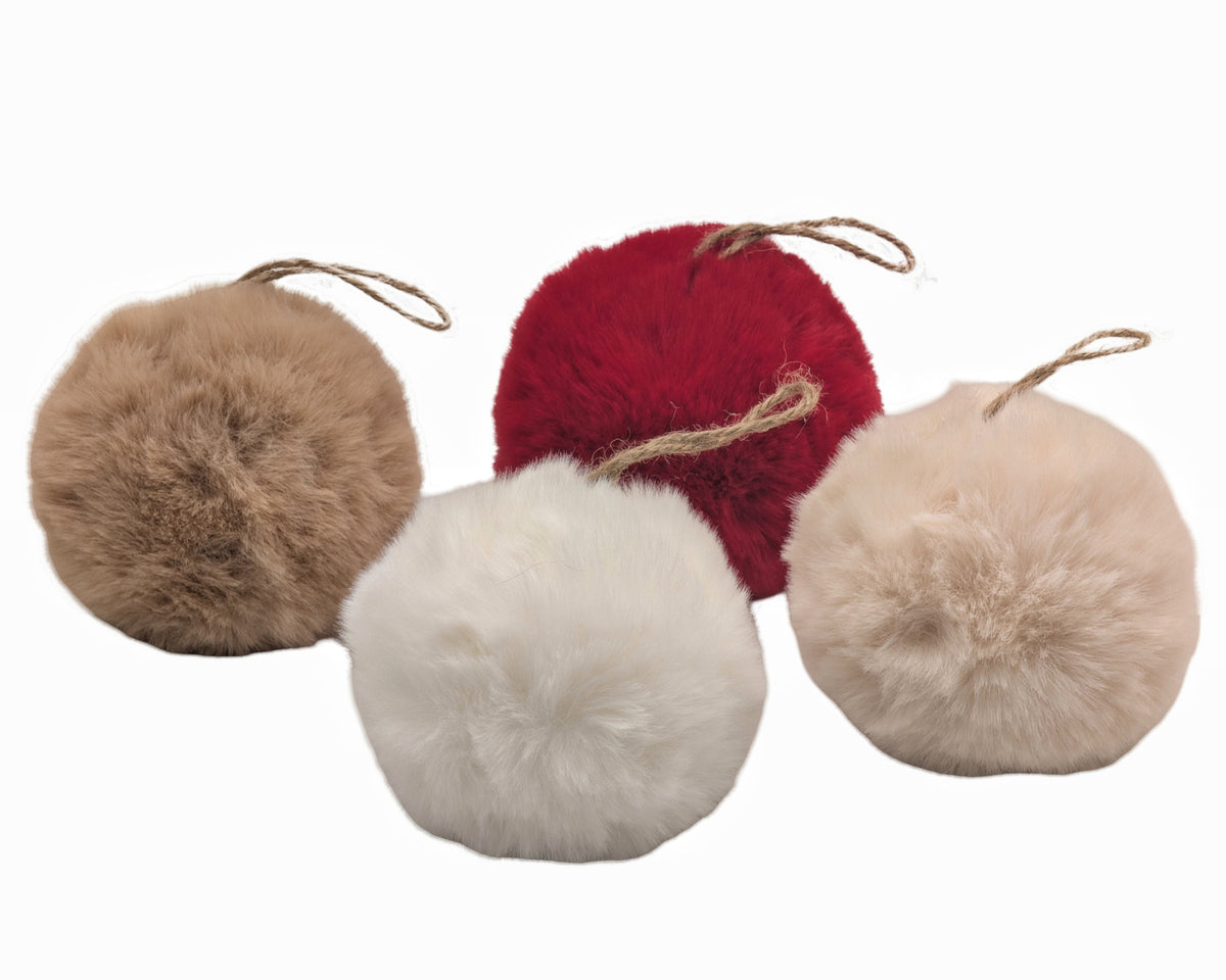 Bulk 24 Xmas Fabric Ball Hanger Lrg 13cm