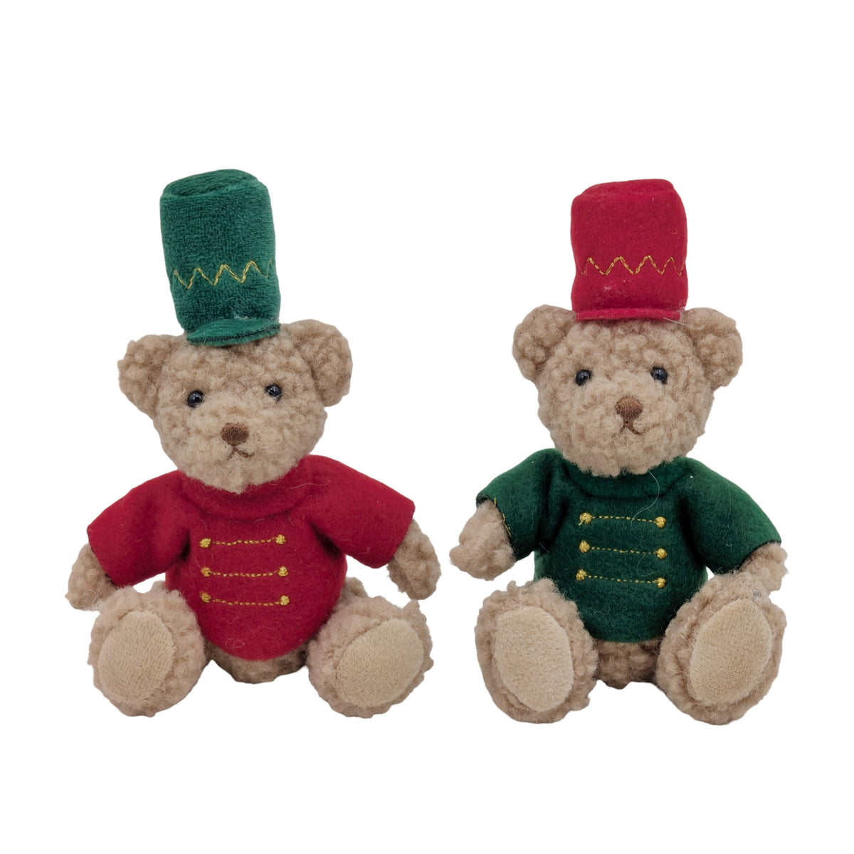 Bulk 24 Xmas Sitting Soldier Bear 12cm 2 Asst