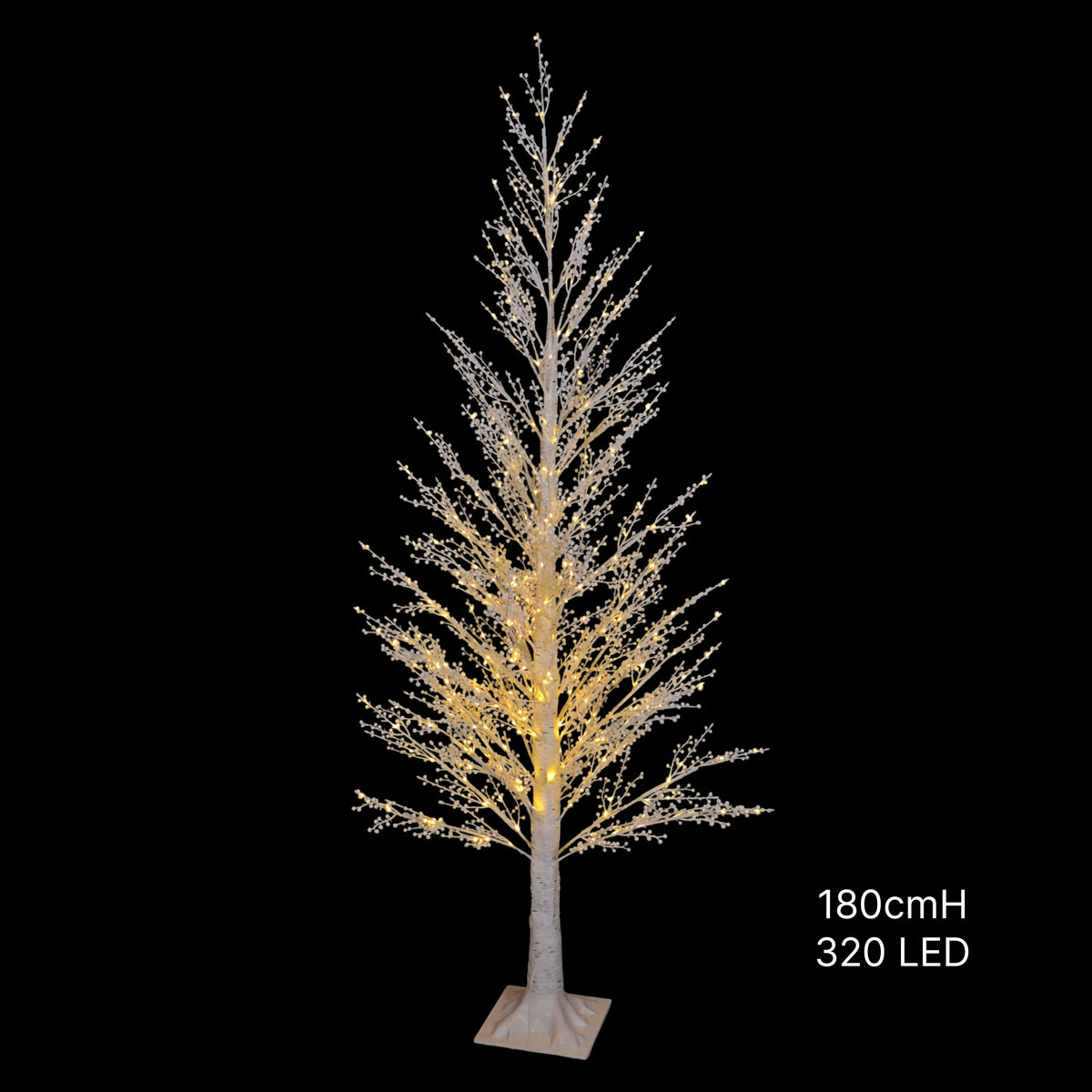 Xmas Winter Berry Light Up Tree 180cm 320led
