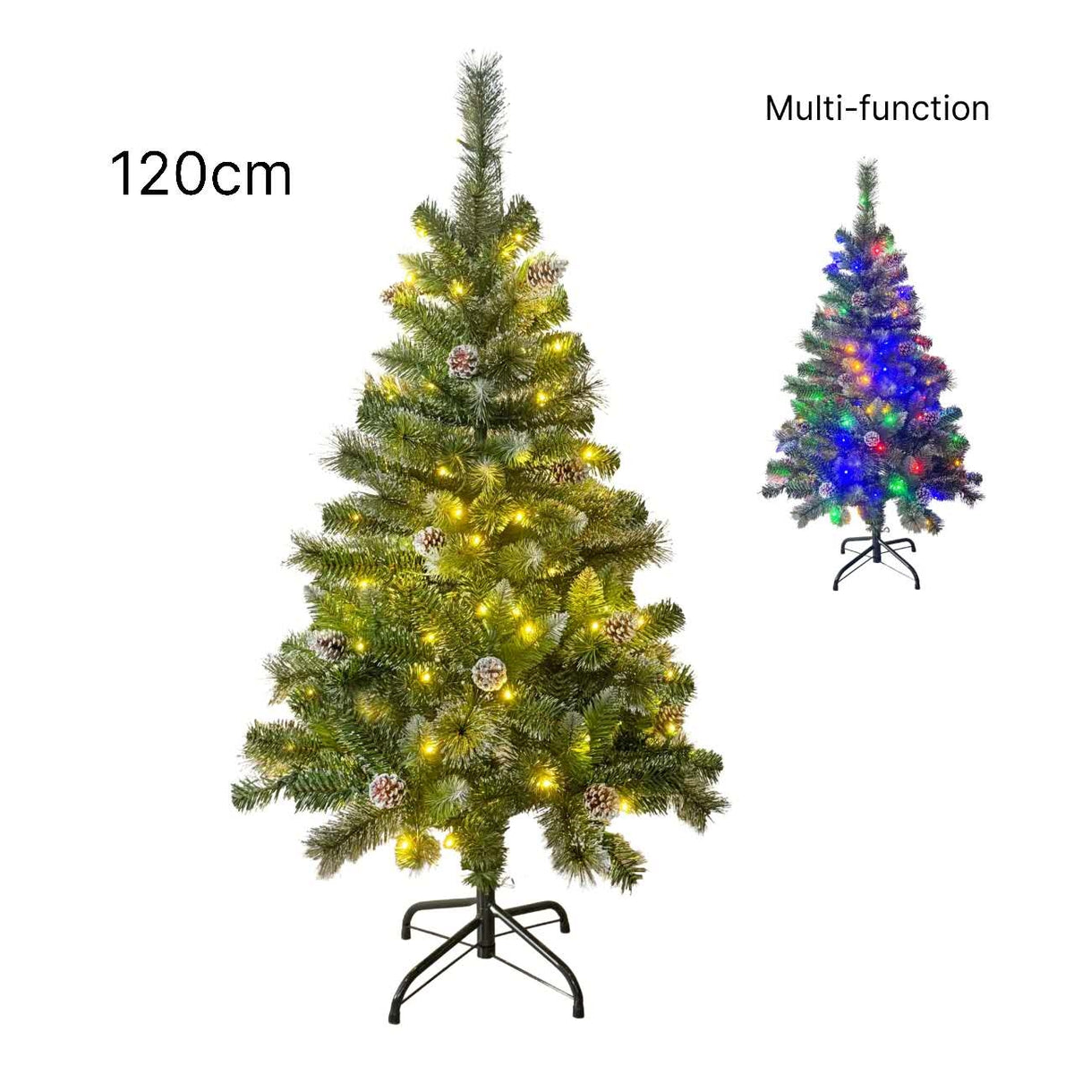 Bulk 2 Xmas Led Frost Tree 120cm 230led Multi Function