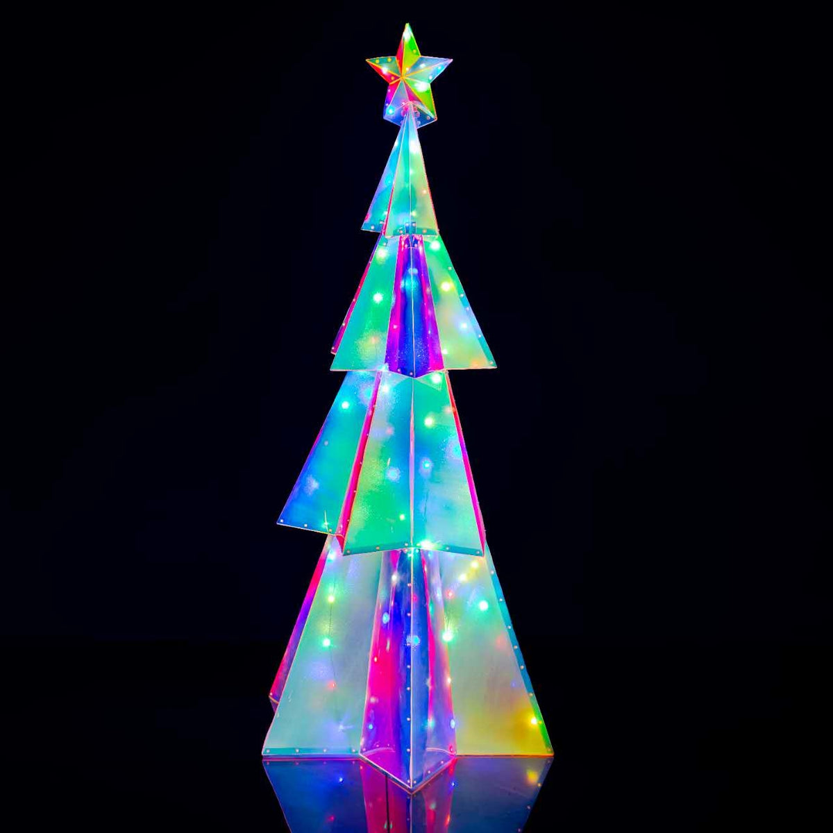 Led Xmas Iridescent Tree 58.3x25.3x122cm