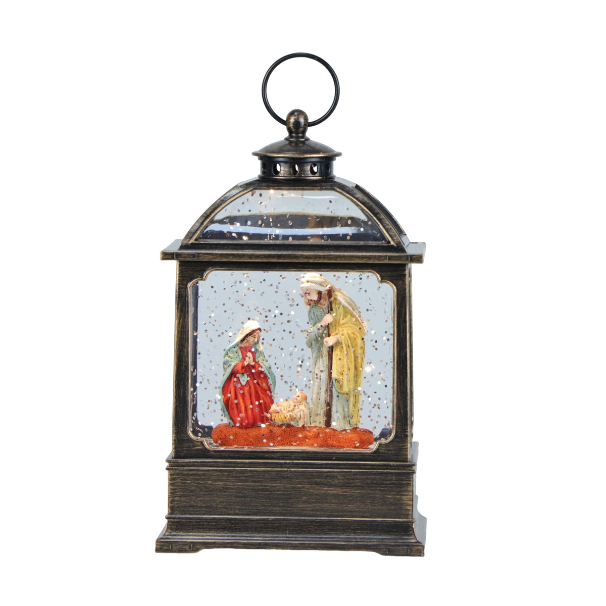 Bulk 4 Xmas Led Vintage Nativity Lantern 10x7x16.8cm