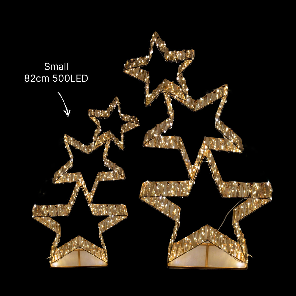 Bulk 2 Xmas Led Stacked Star 82cm 500led