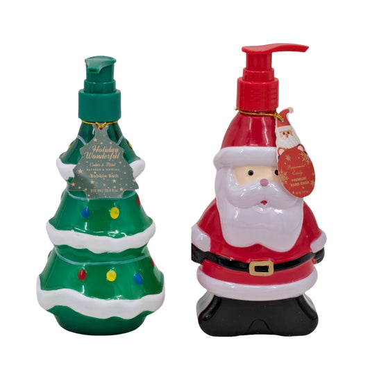 Bulk 24 Xmas Character Hand Wash & Bubble Bath 290-320ml 3 Asst