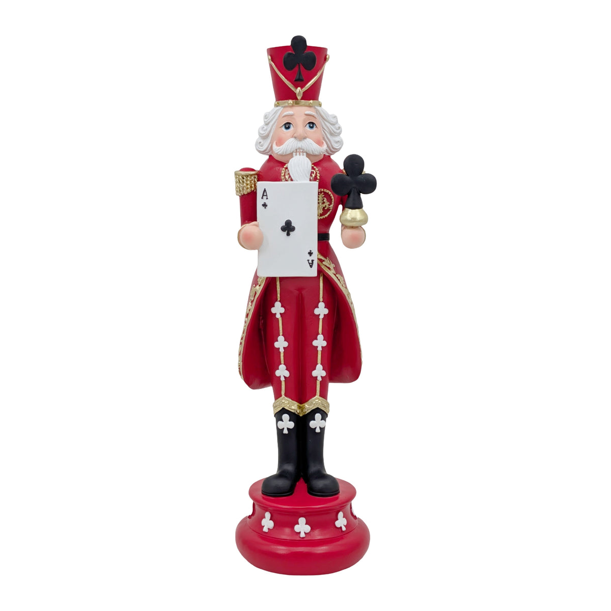Bulk 4 Resin Ace Of Clubs nutcracker11.7x11.4x42.5cm