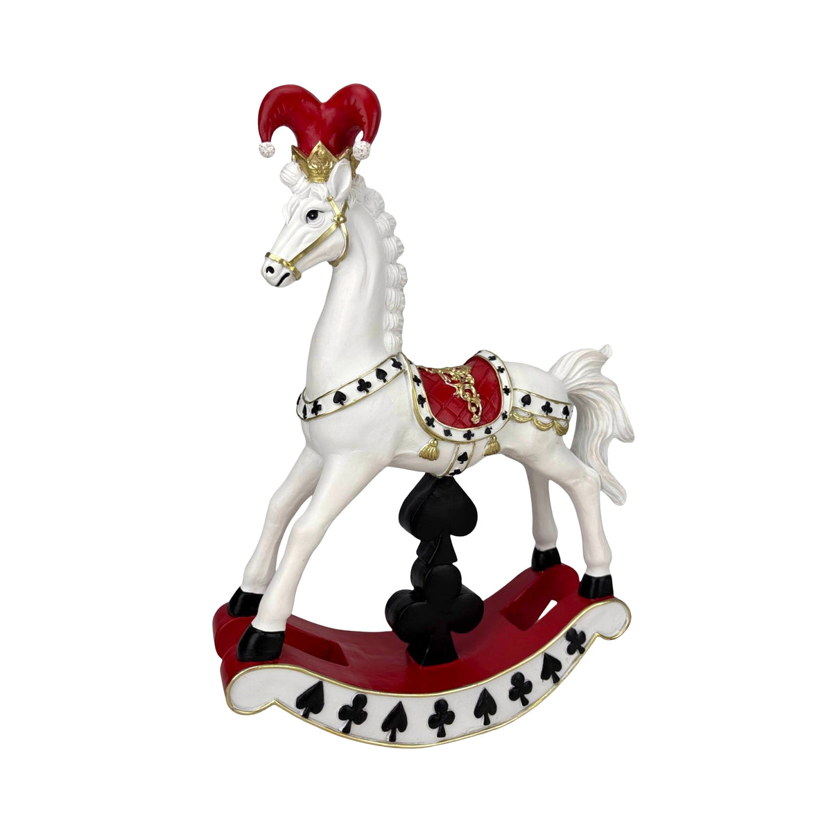 Bulk 2 Resin Spades Clubs Rocking Horse 29.7x9.4x38.7cm