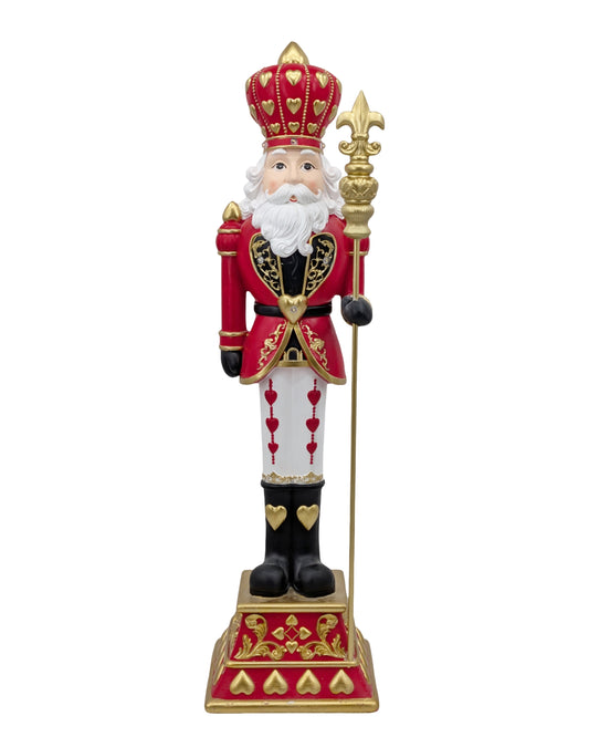 King Of Hearts Nutcracker Mgo 24x24x91cm