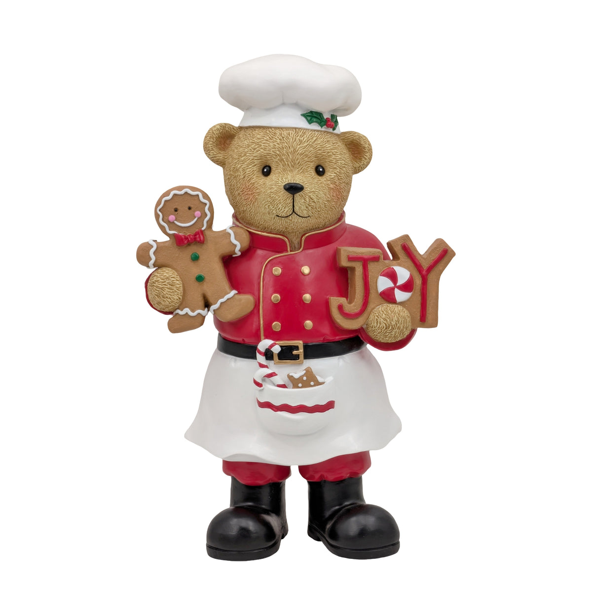Bulk 4 Polyresin Xmas Bear Chef 26x14x41cm