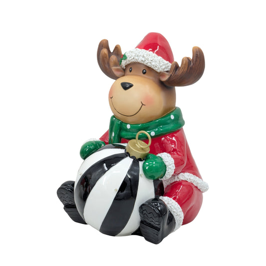 Bulk 2 Polyresin Xmas Reindeer 30x26x36.3cm