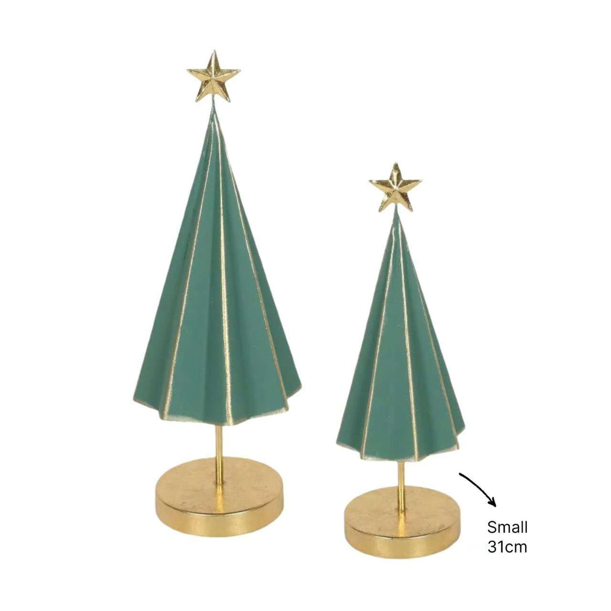 Bulk 6 Metal Xmas Tree Decoration 11x31cm