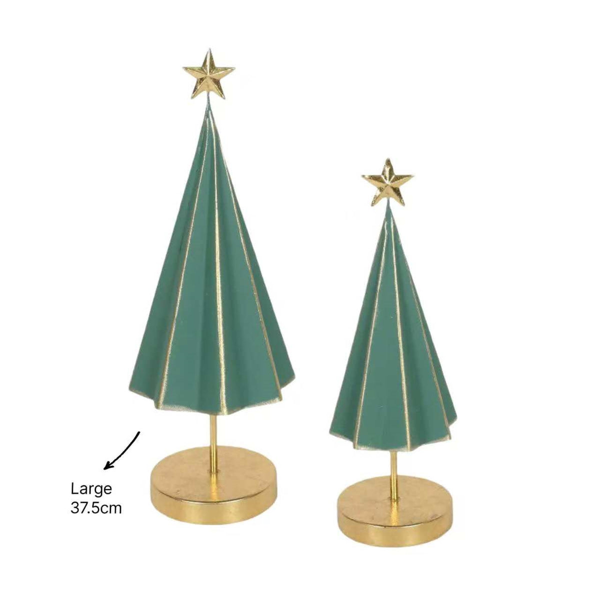 Bulk 4 Metal Xmas Tree Decoration 13.5x37.5cm