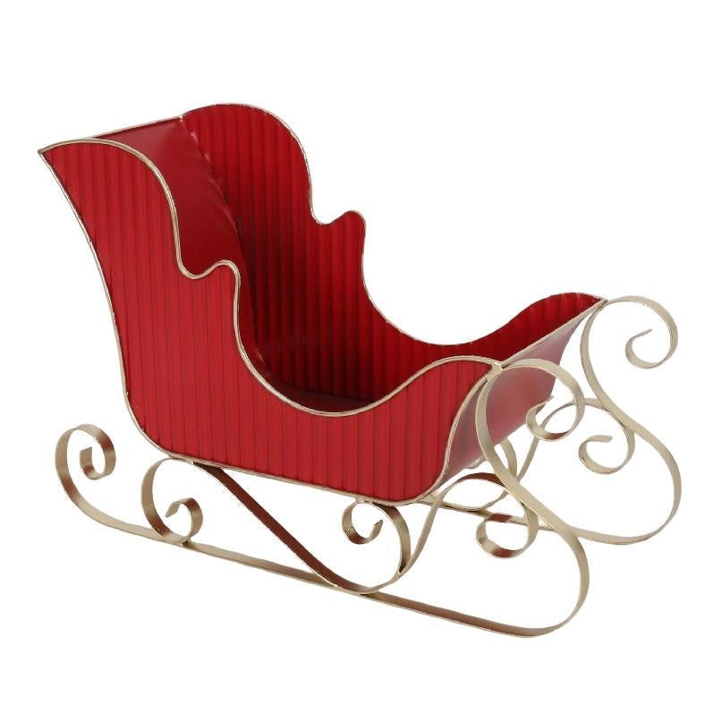 Bulk 4 Metal Sleigh Decoration 38x15.5x26cm