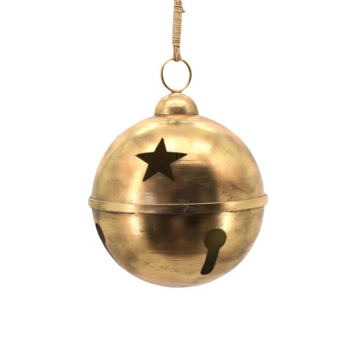 Bulk 4 Antique Gold Metal Star Bell Lrg 31x31x40cm