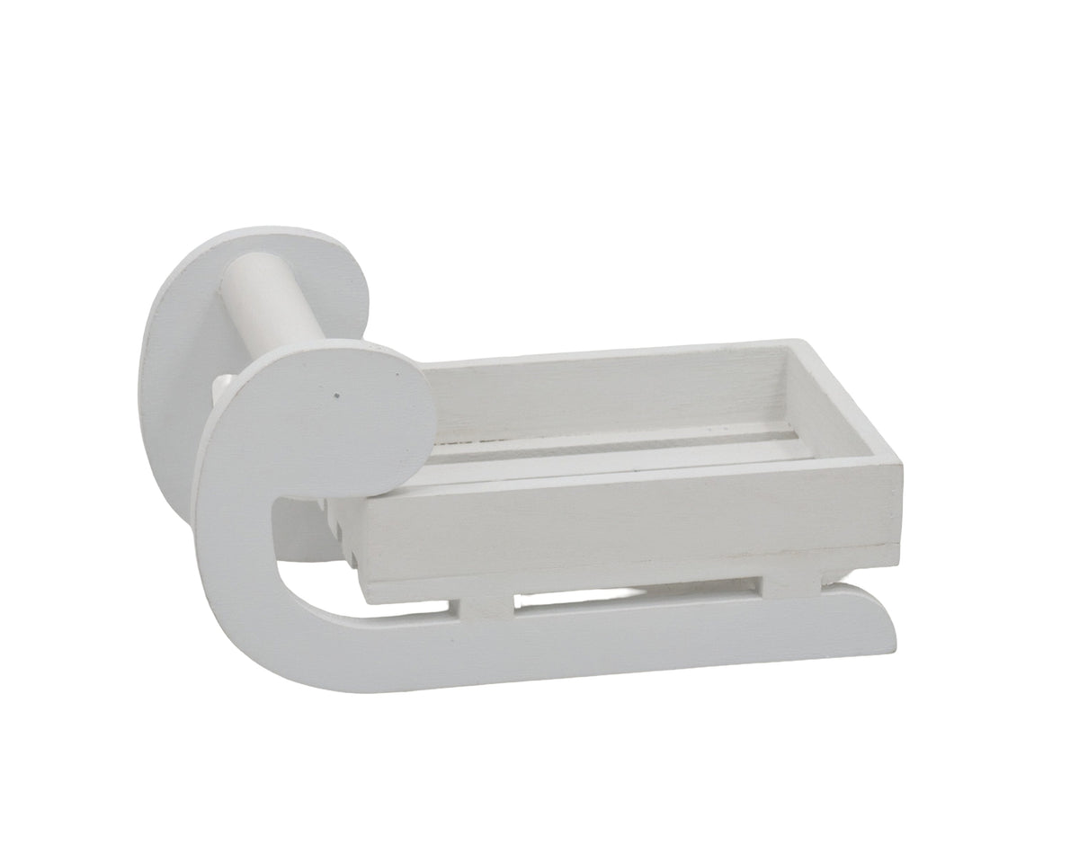 Bulk 12 Xmas Wooden Sleigh Tray Sml 21x11x10cm