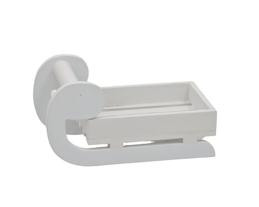 Bulk 12 Xmas Wooden Sleigh Tray Sml 21x11x10cm