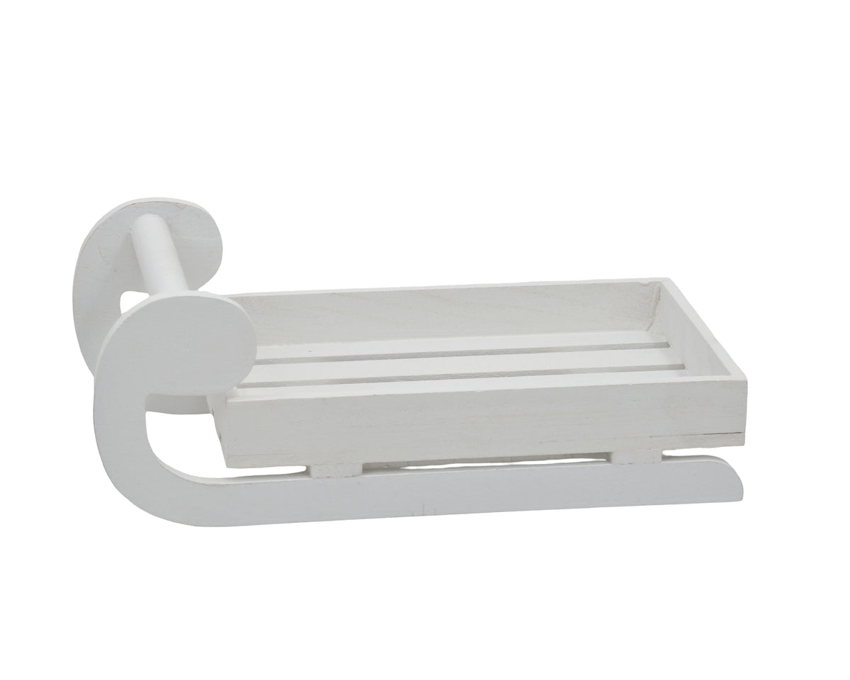 Bulk 12 Xmas Wooden Sleigh Tray Med 35x17x13cm