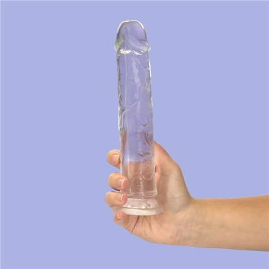 Crystal Dildo Straight 9in Clear