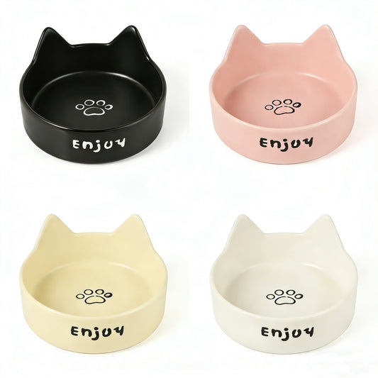 bulk 16 Meow Tainer Ceramic Bowl Assort 6cm