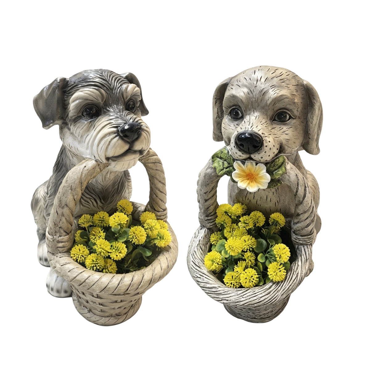 Bulk 2 Resin Dog Planter 37x20x39cm 2 Asst